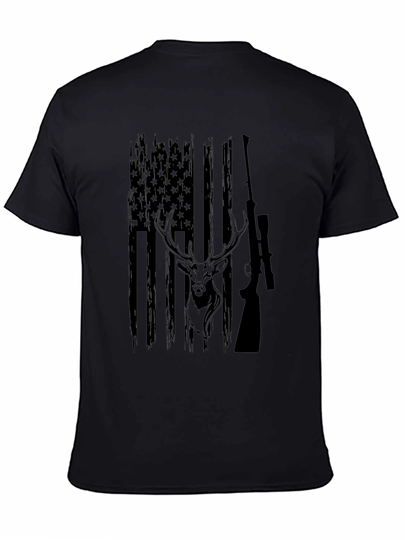 American Flag Deer Hunting T-Shirt