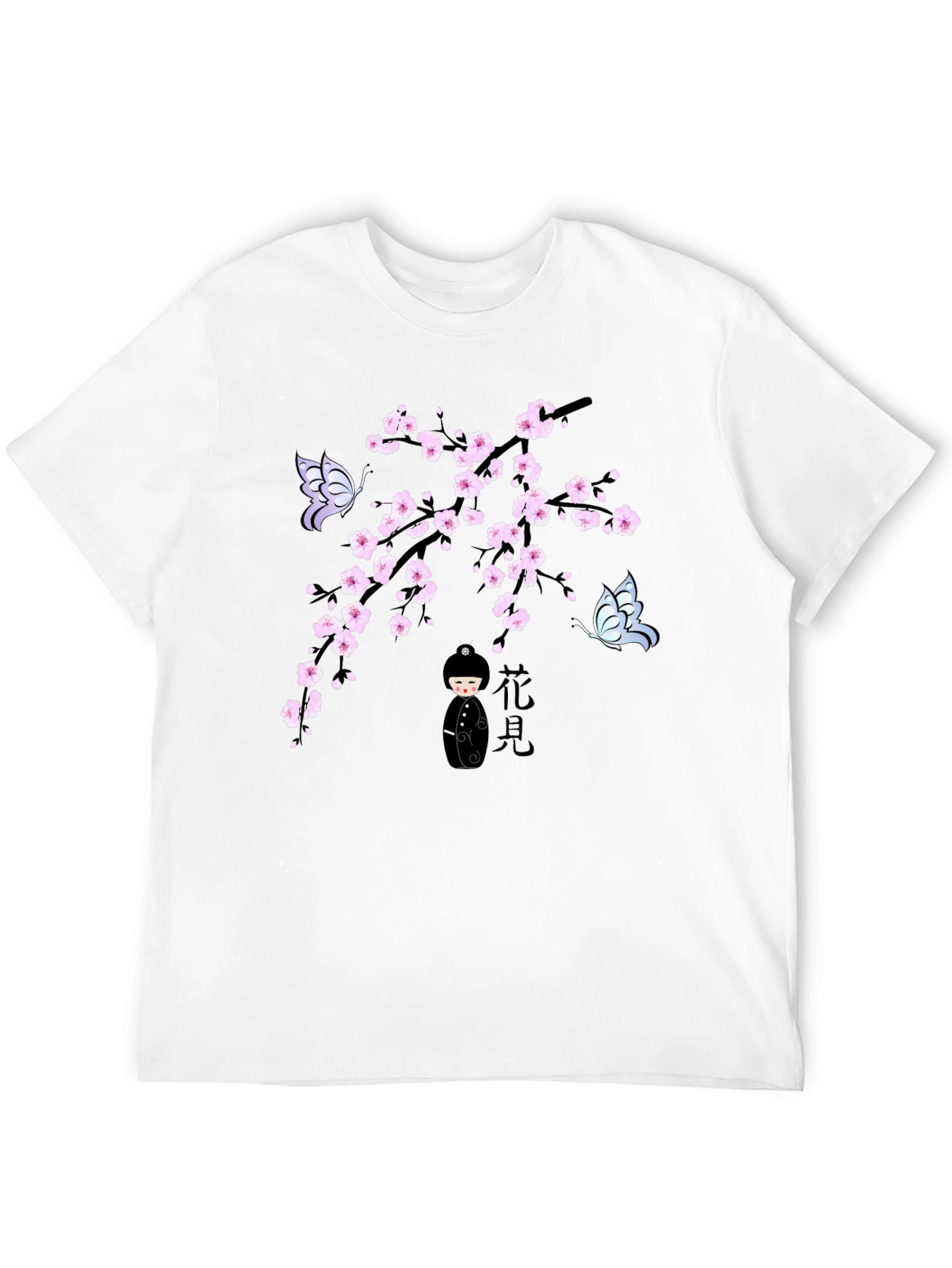 Sakura Blossom Kokeshi Doll T-Shirt