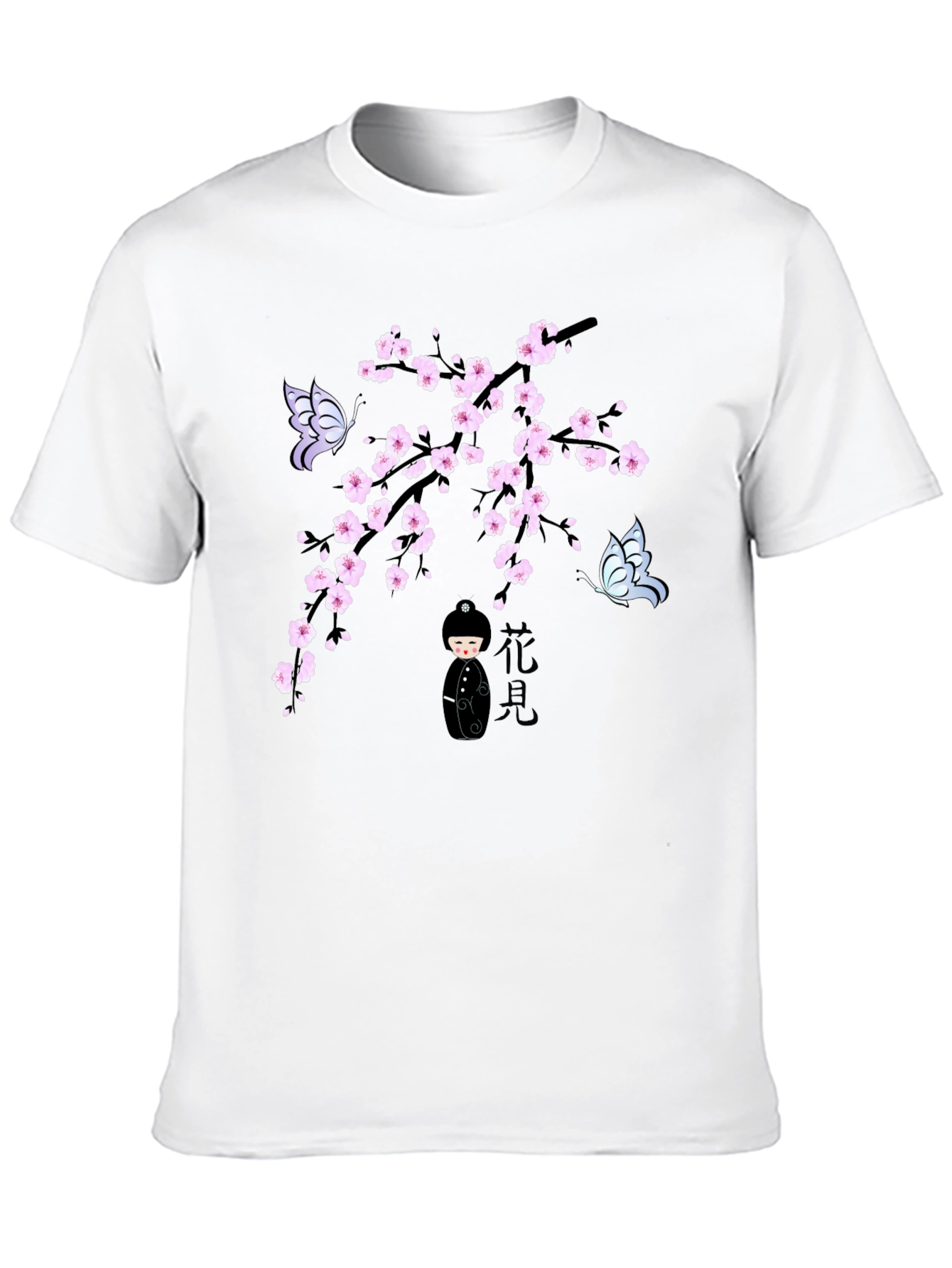 Sakura Blossom Kokeshi Doll T-Shirt