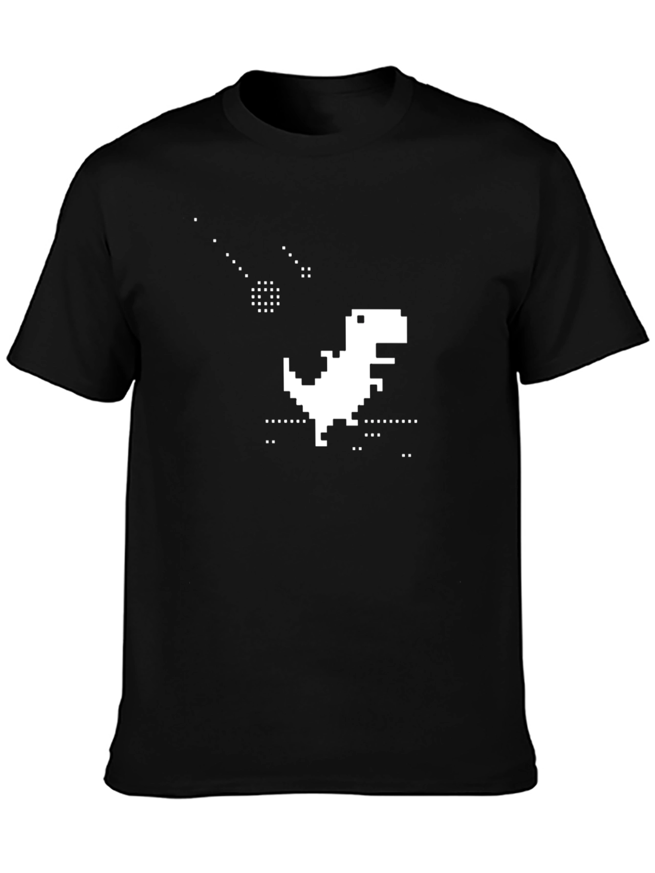 Pixel Dinosaur Black T-Shirt