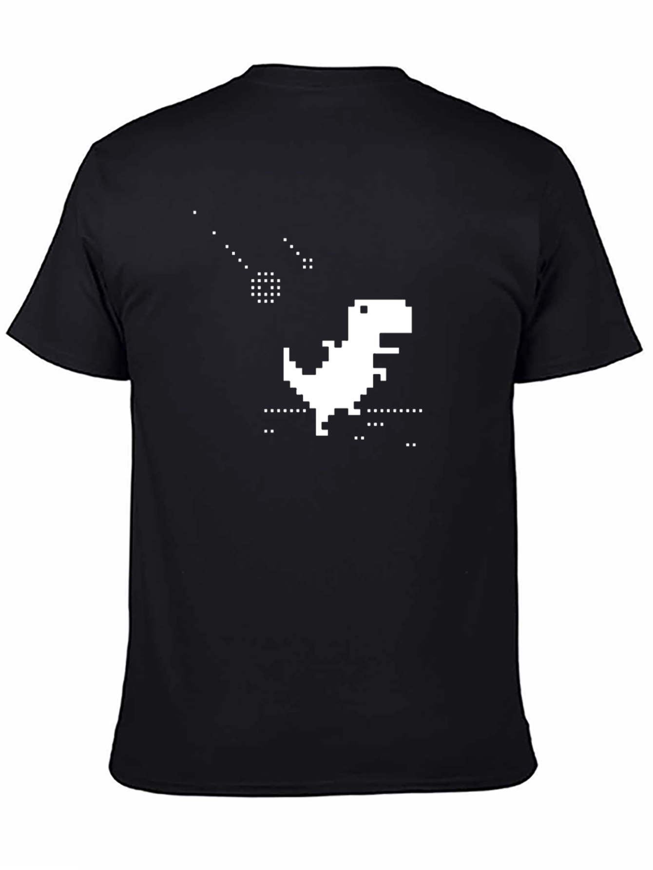 Pixel Dinosaur Black T-Shirt