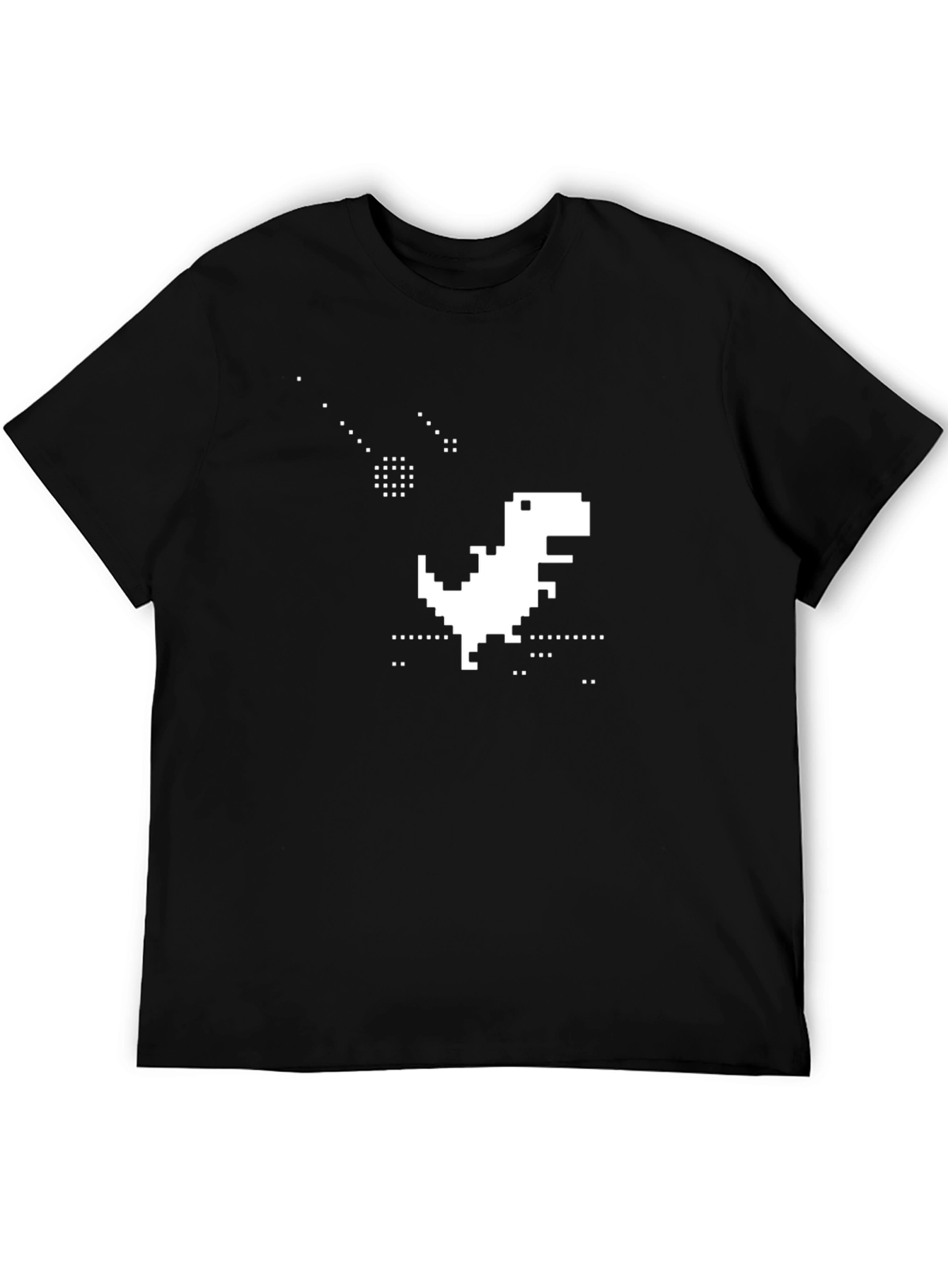 Pixel Dinosaur Black T-Shirt