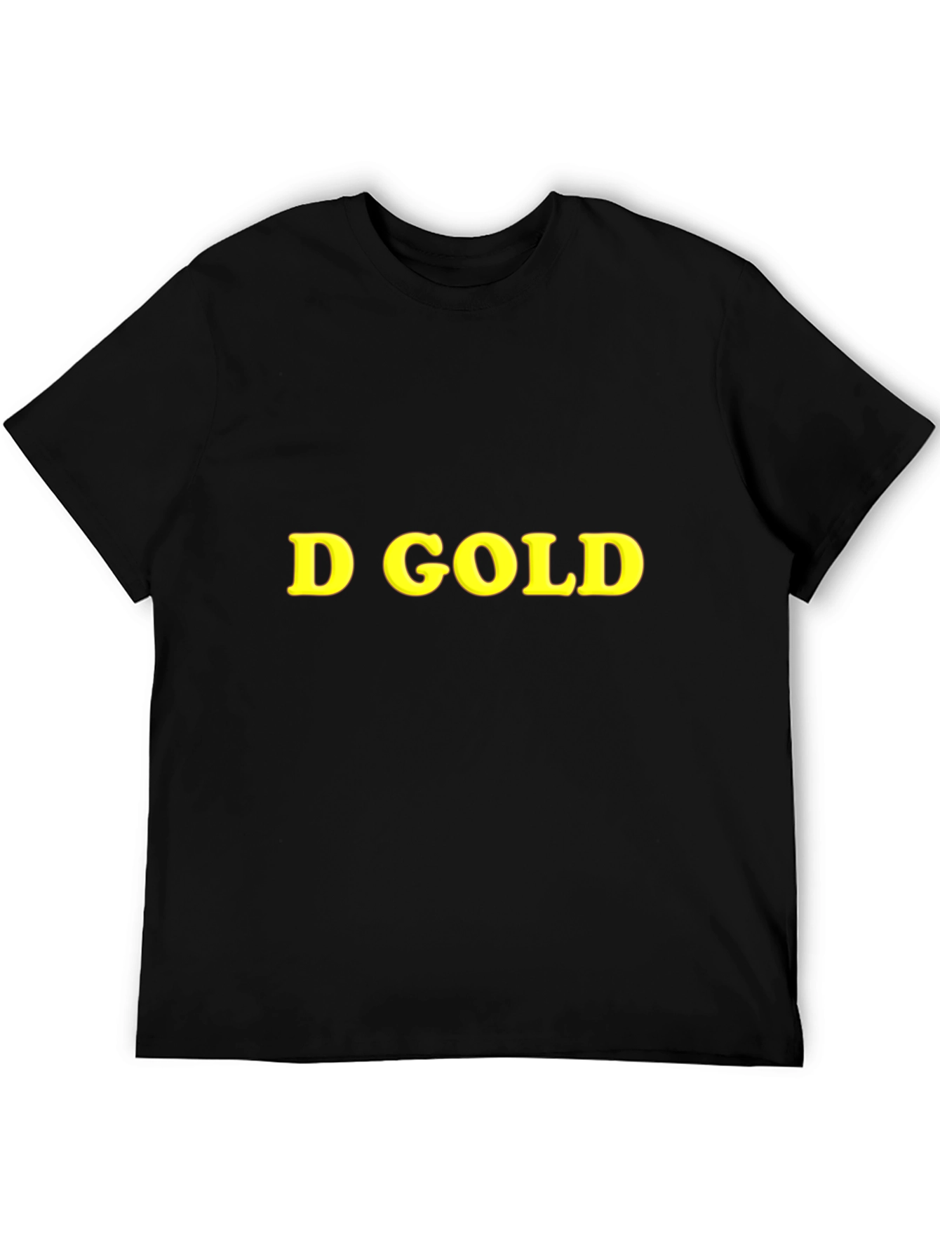 D Gold Graphic Black T-Shirt