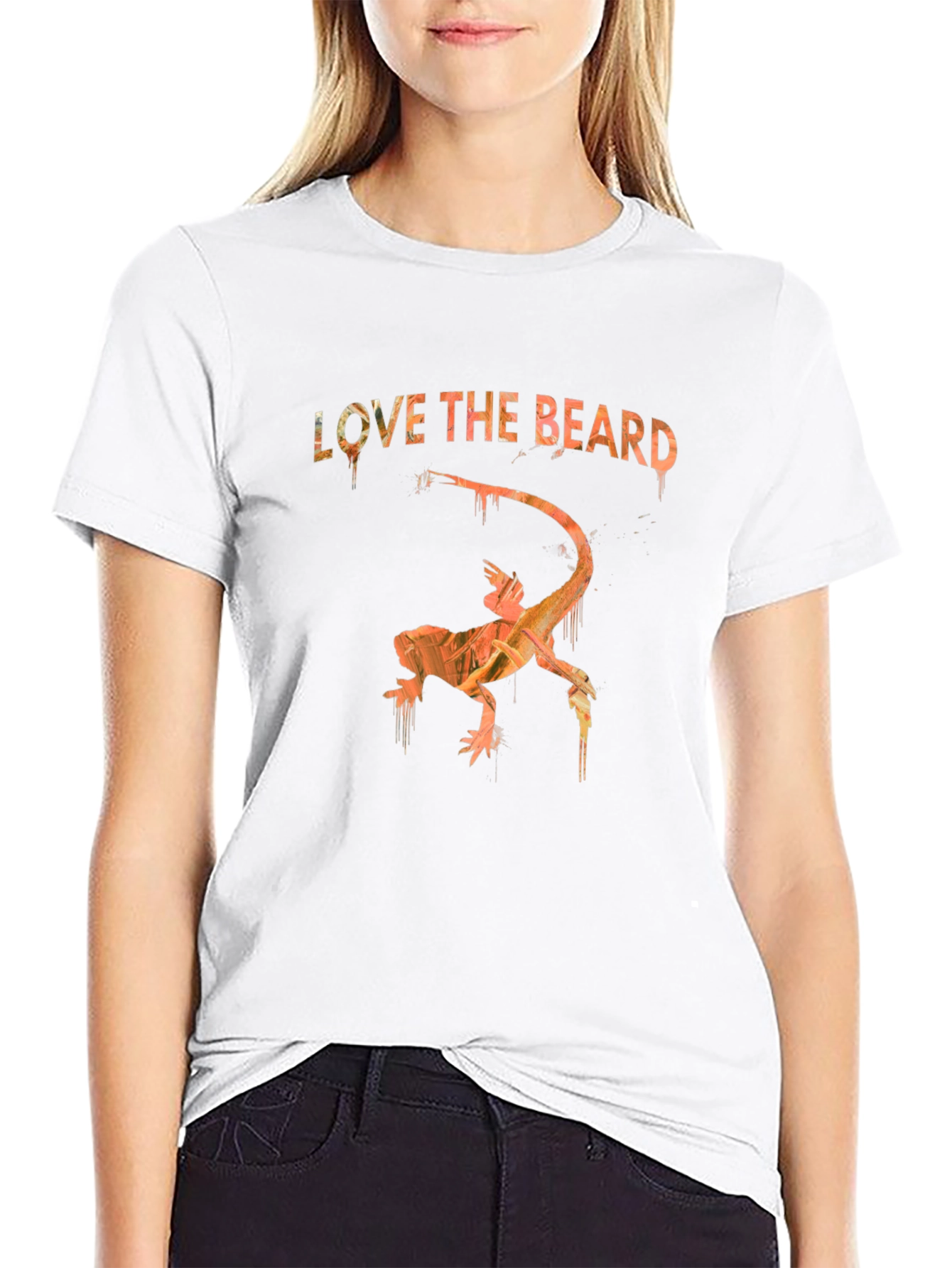 Love the Beard Lizard Graphic Tee - Black
