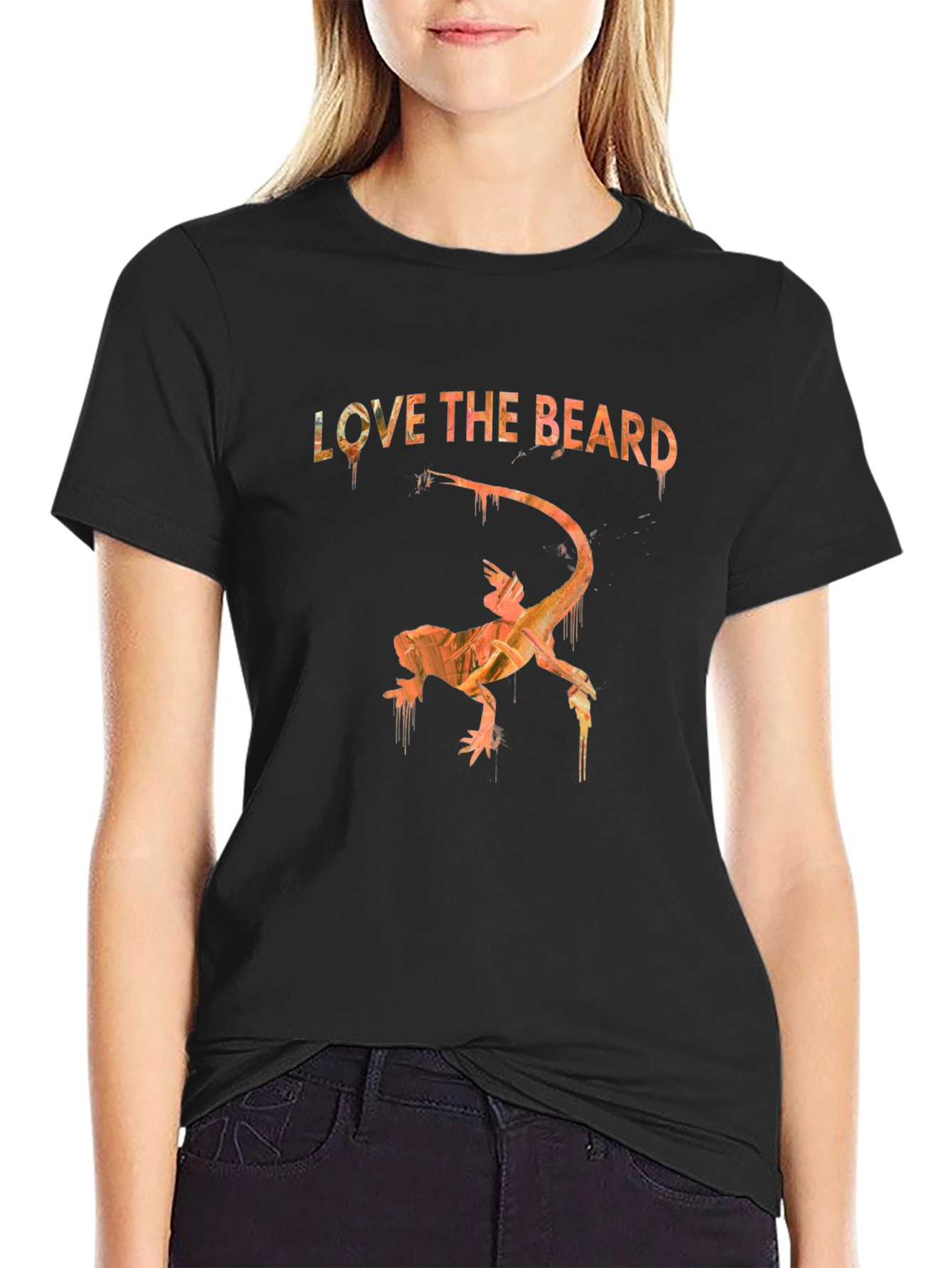 Love the Beard Lizard Graphic Tee - Black