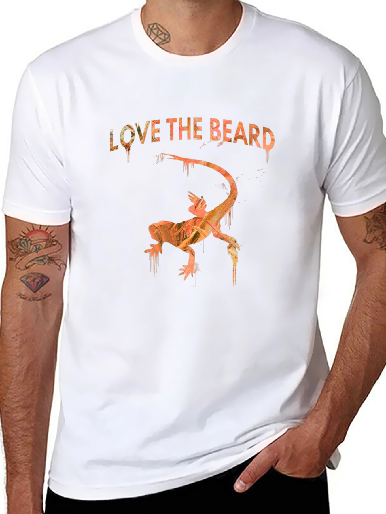 Love the Beard Lizard Graphic Tee - Black