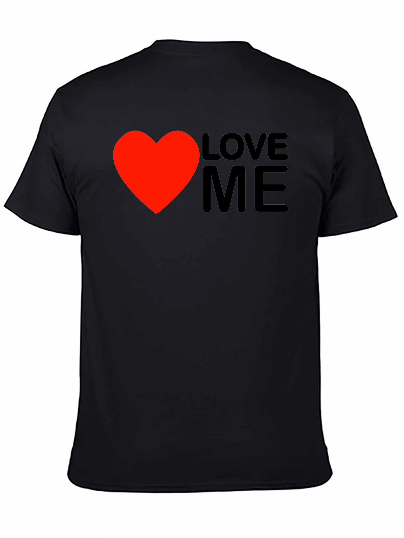 Love Me Graphic Tee - Black Cotton Casual Wear