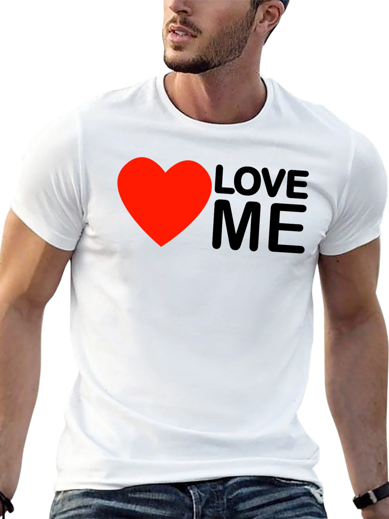 Love Me Graphic Tee - Black Cotton Casual Wear
