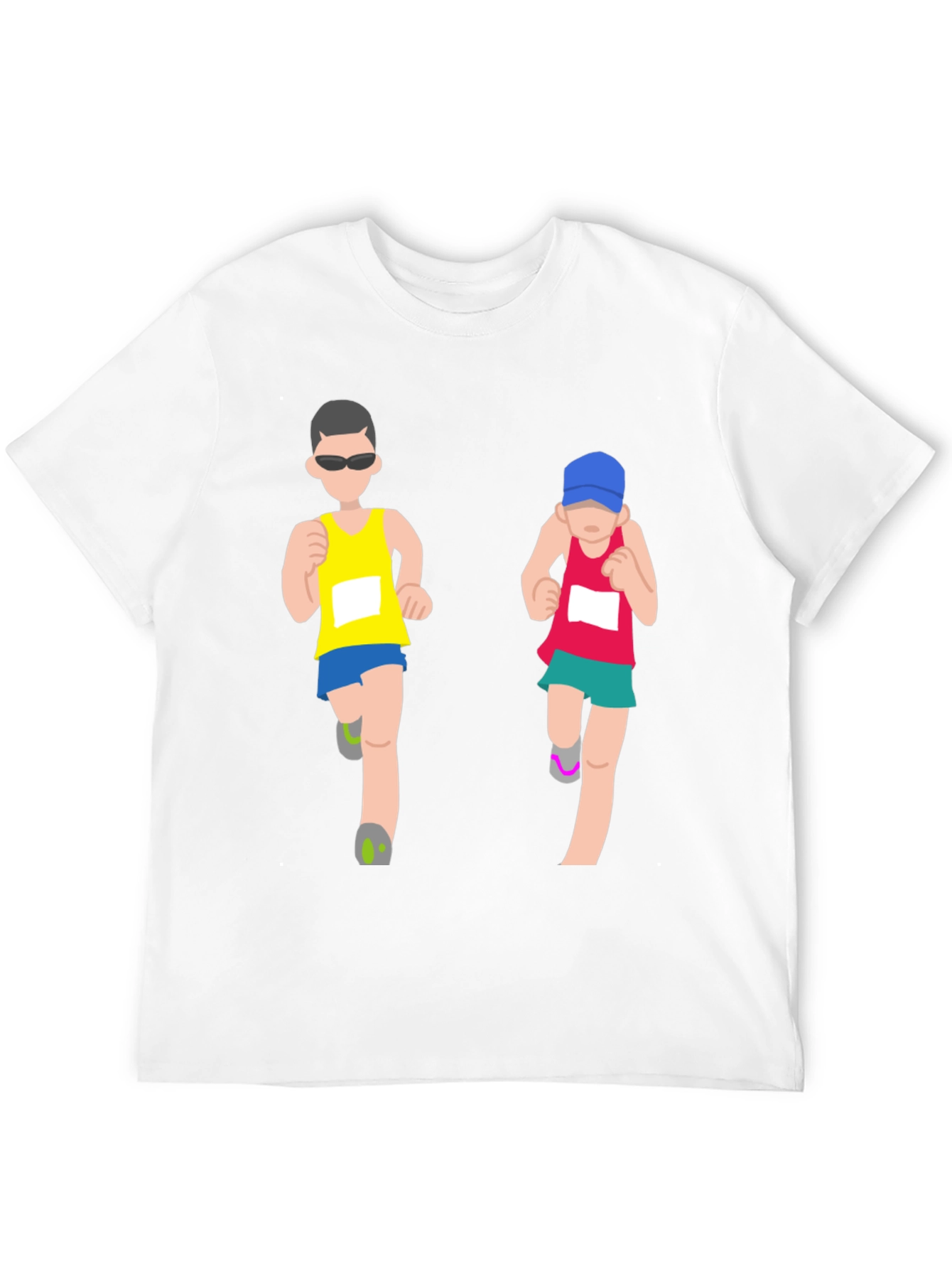 Running Couple Graphic Tee - Black T-Shirt