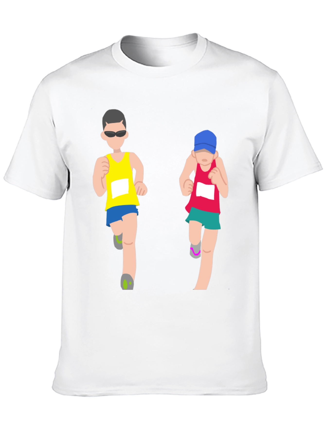 Running Couple Graphic Tee - Black T-Shirt