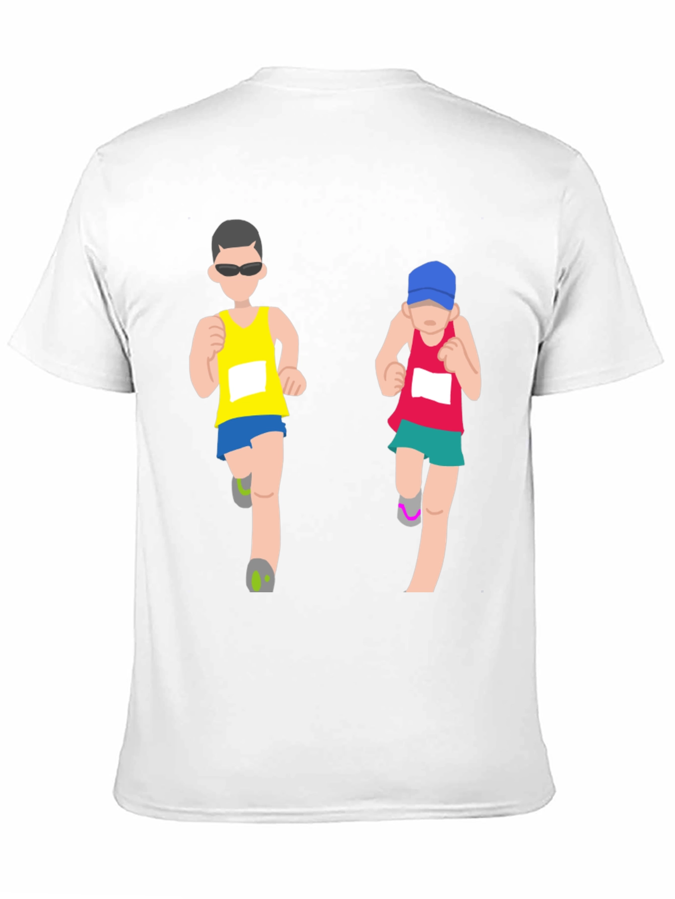 Running Couple Graphic Tee - Black T-Shirt