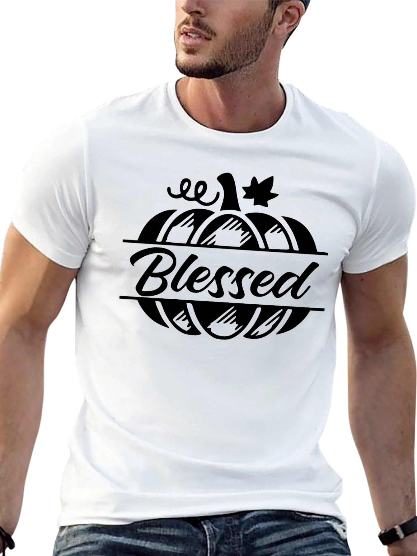 Blessed Pumpkin T-Shirt - Fall Thanksgiving Tee