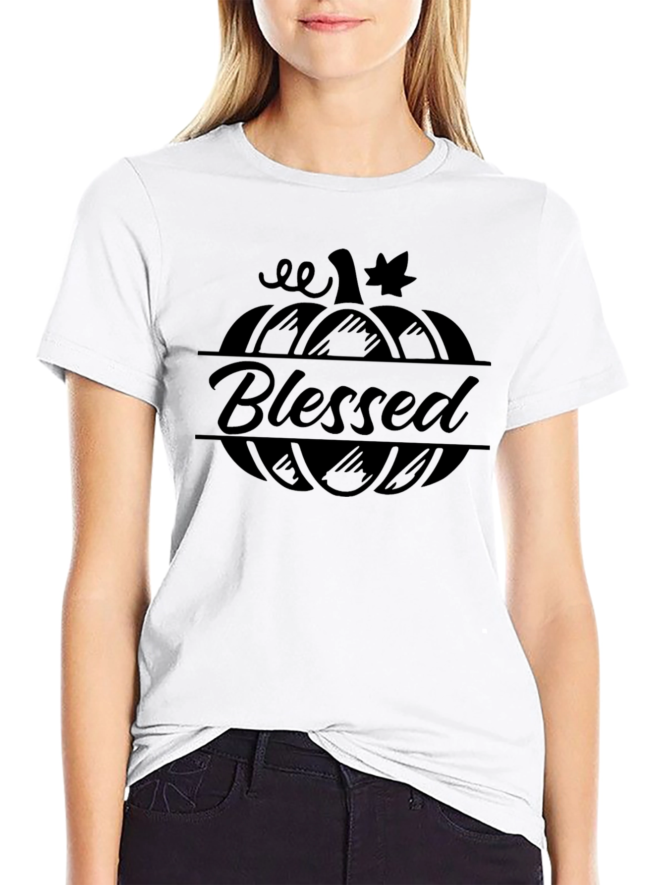 Blessed Pumpkin T-Shirt - Fall Thanksgiving Tee