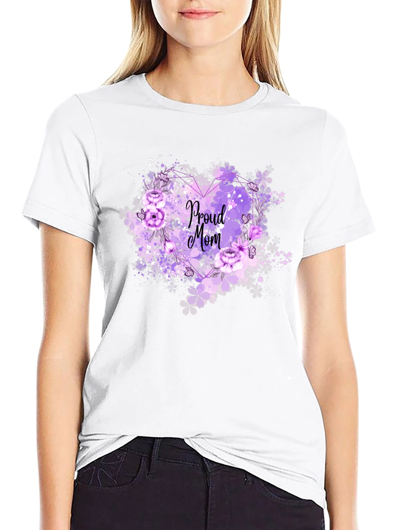 Proud Mom Floral T-Shirt