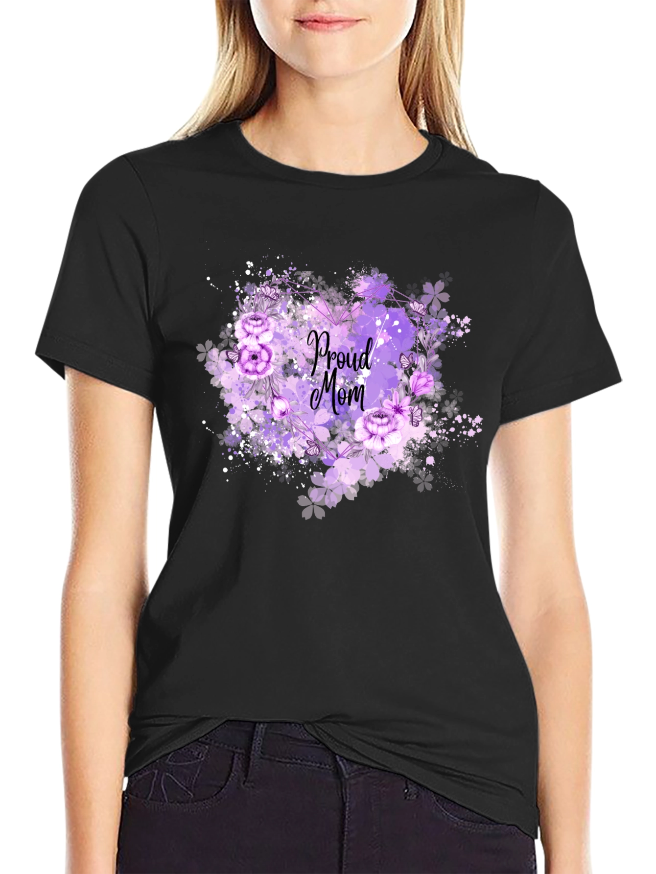 Proud Mom Floral T-Shirt