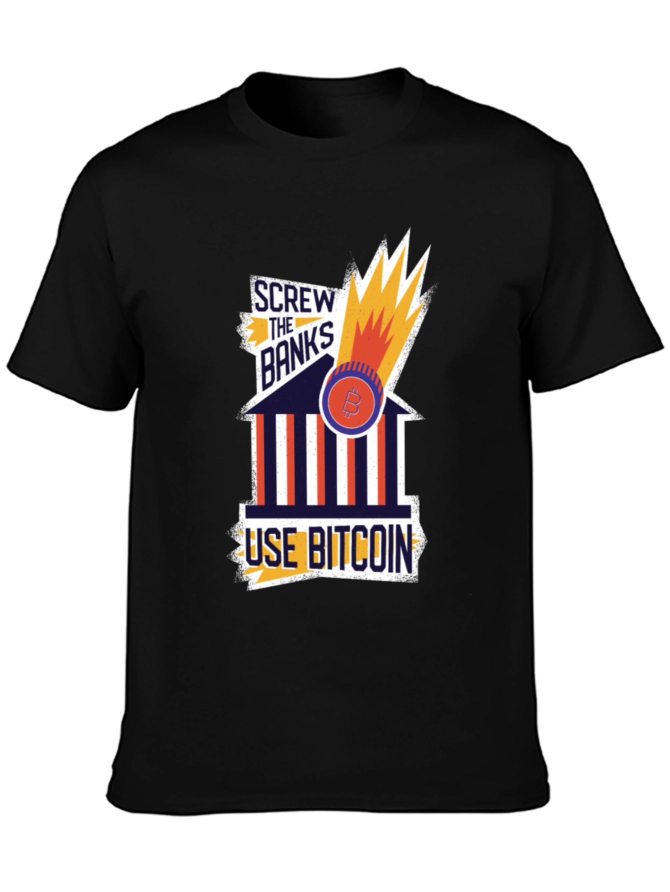 Screw the Banks Bitcoin Graphic Tee