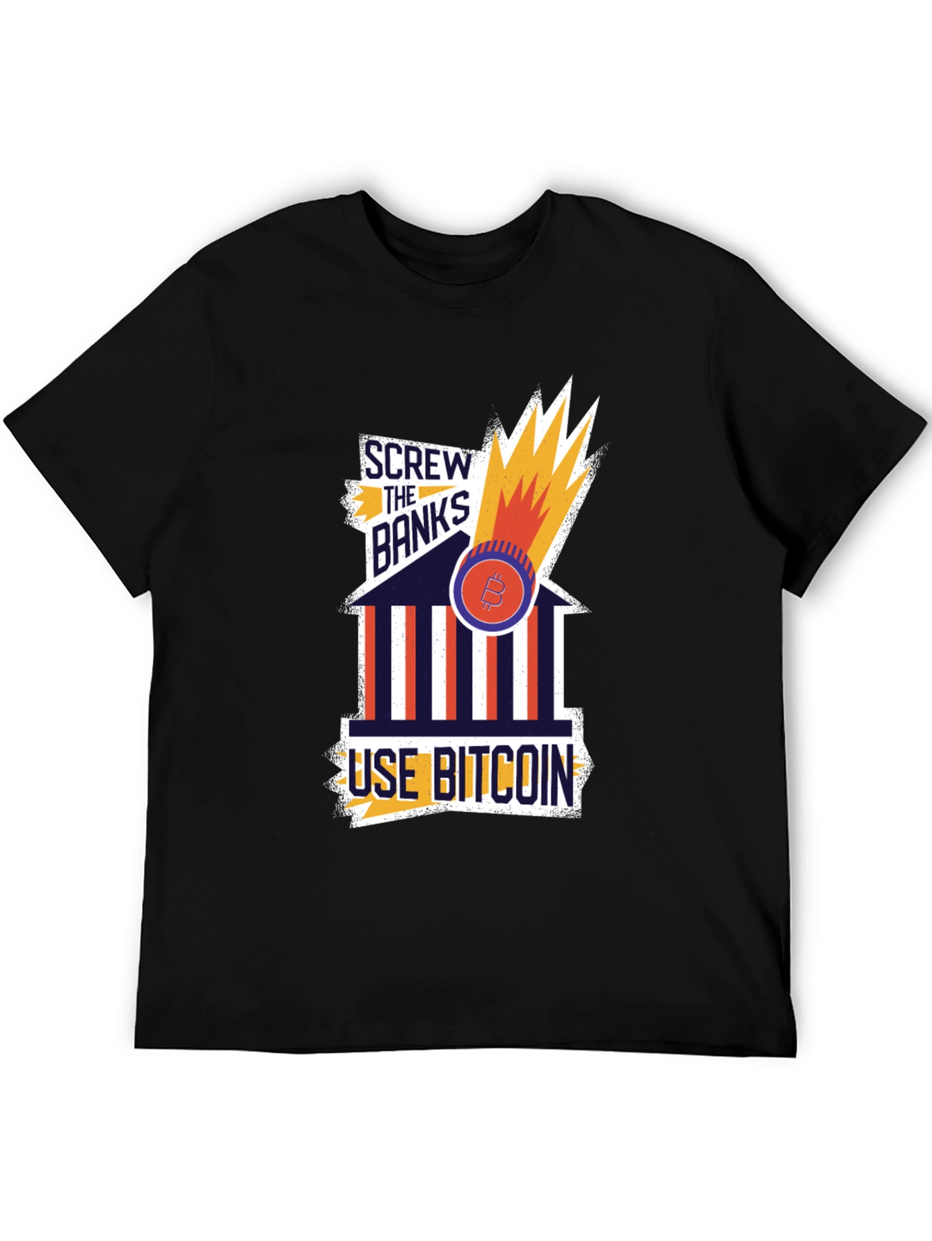Screw the Banks Bitcoin Graphic Tee