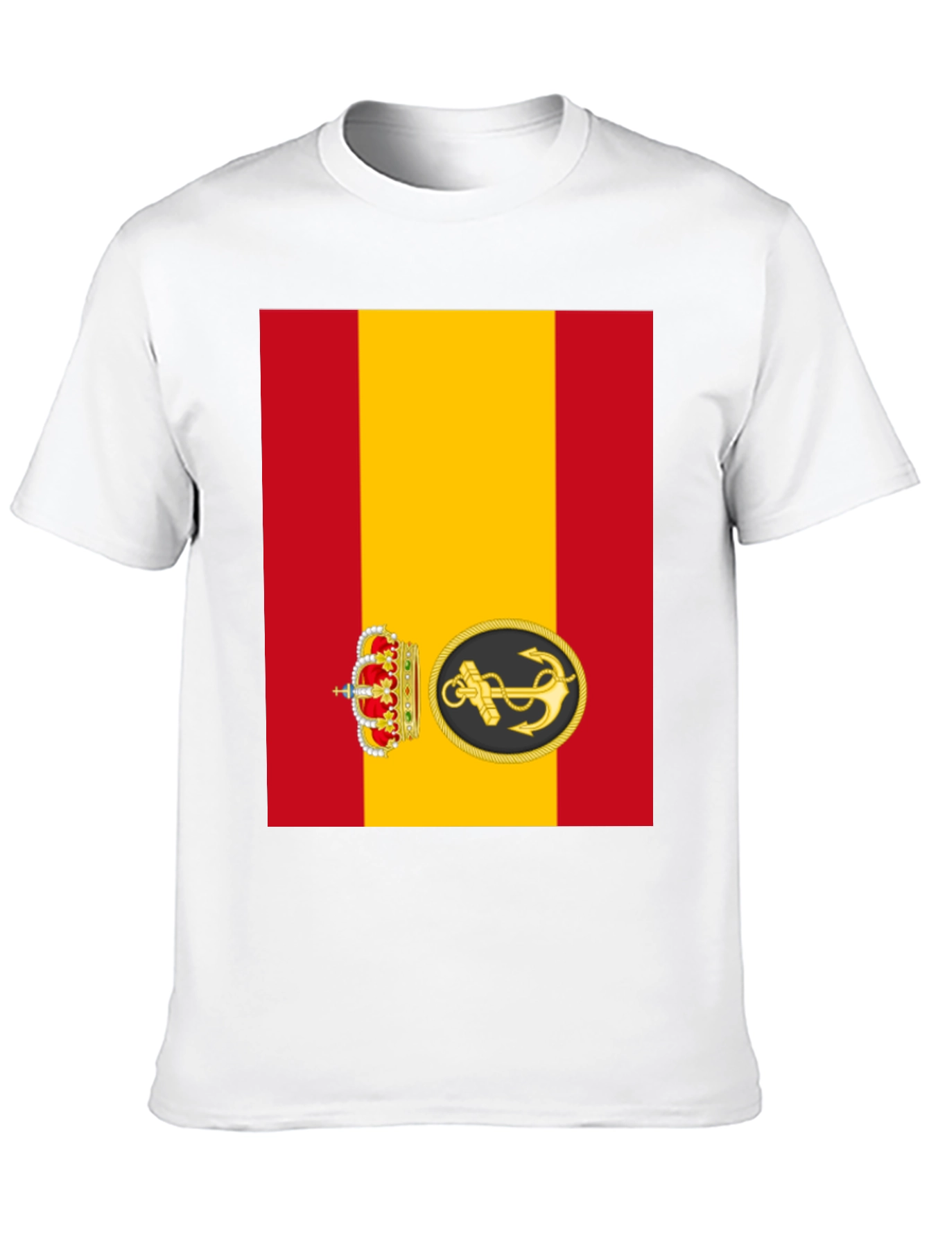 Spanish Navy T-Shirt - Red and Yellow Flag Design