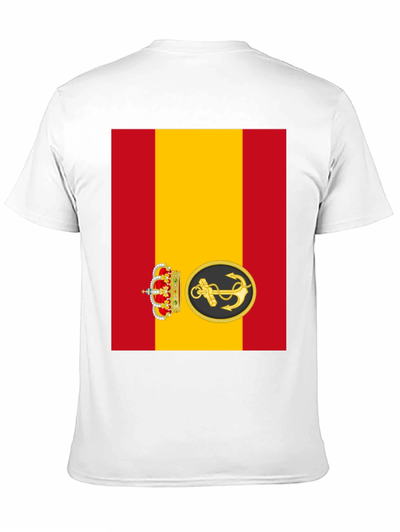 Spanish Navy T-Shirt - Red and Yellow Flag Design