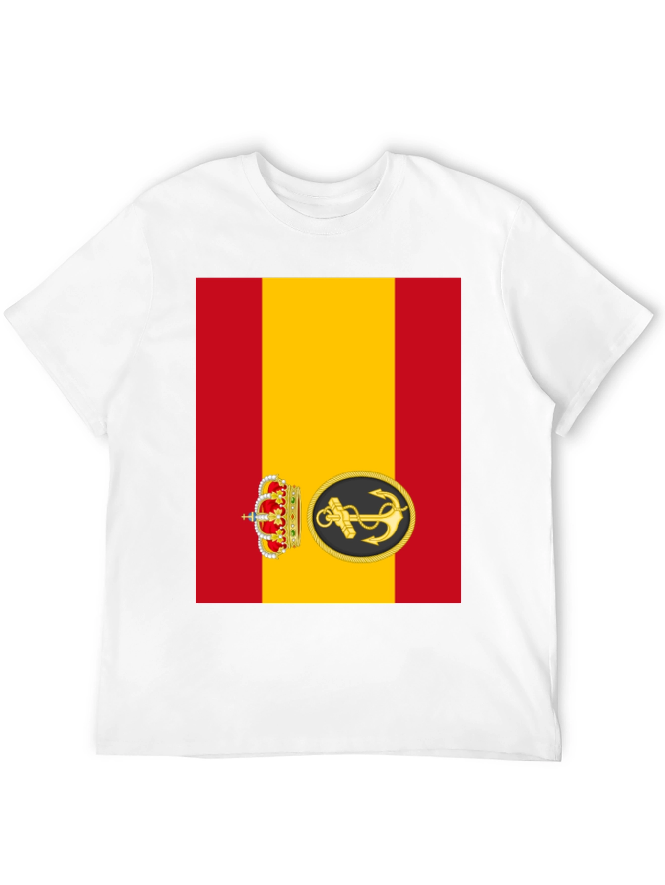 Spanish Navy T-Shirt - Red and Yellow Flag Design