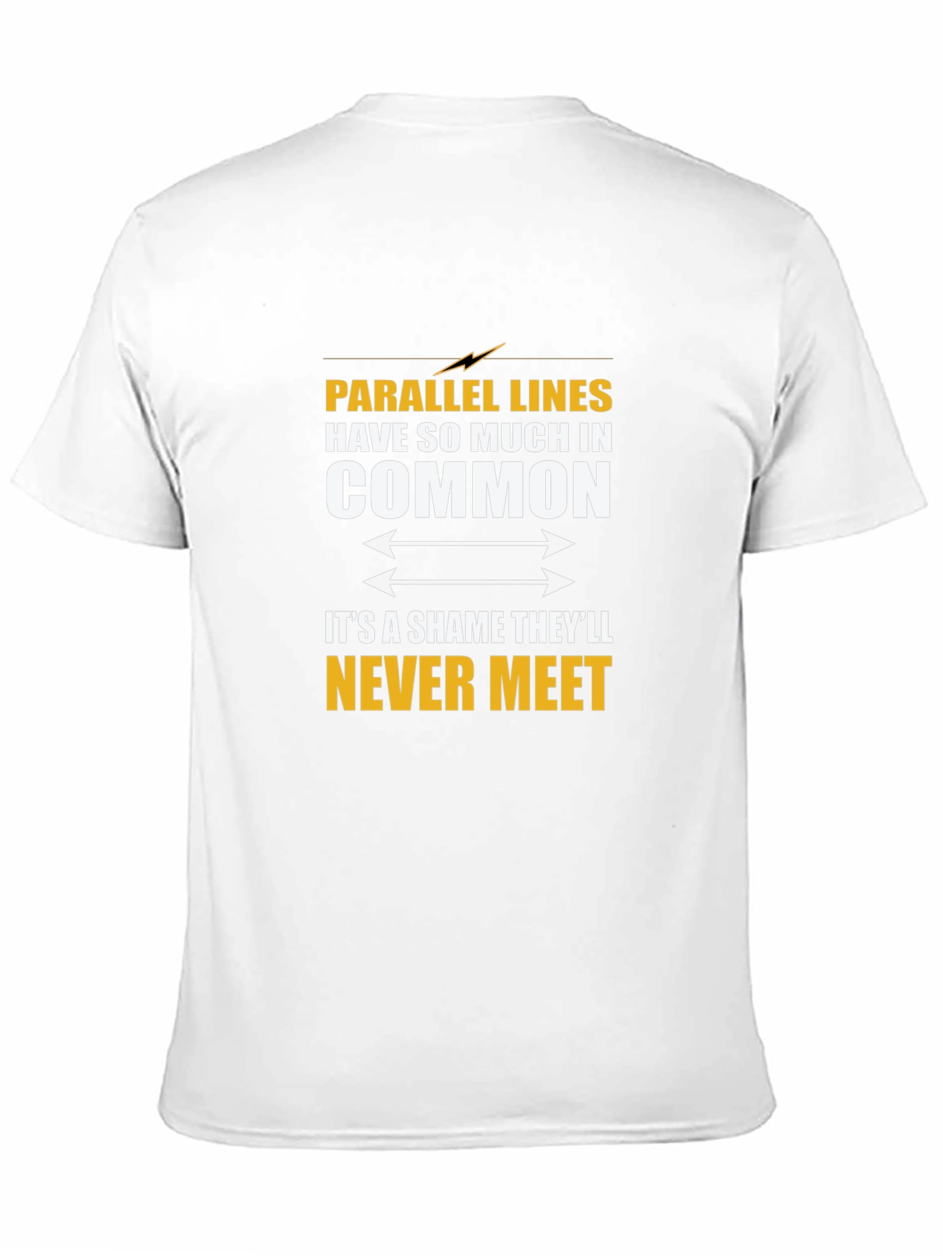 Parallel Lines Humor Black T-Shirt