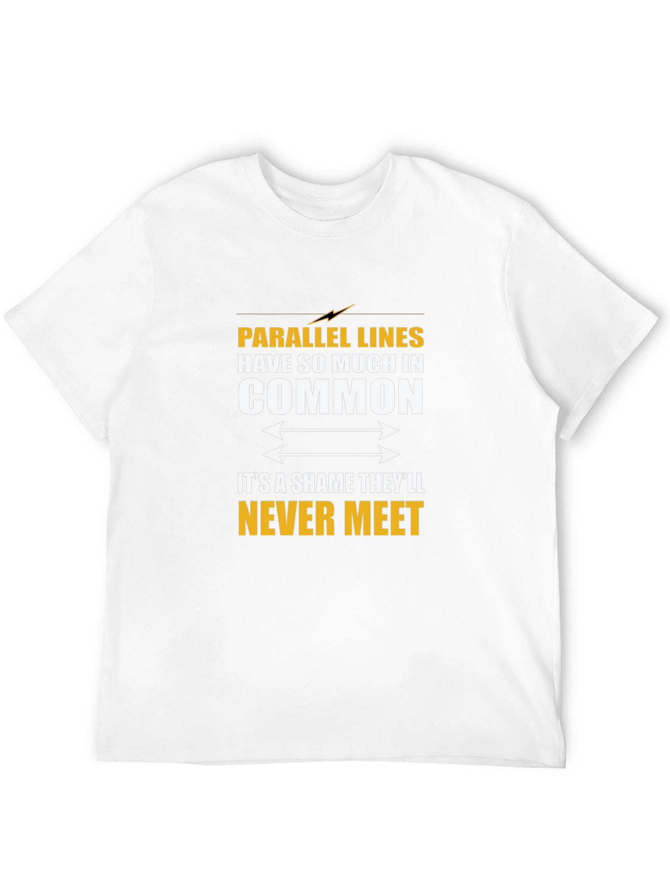 Parallel Lines Humor Black T-Shirt