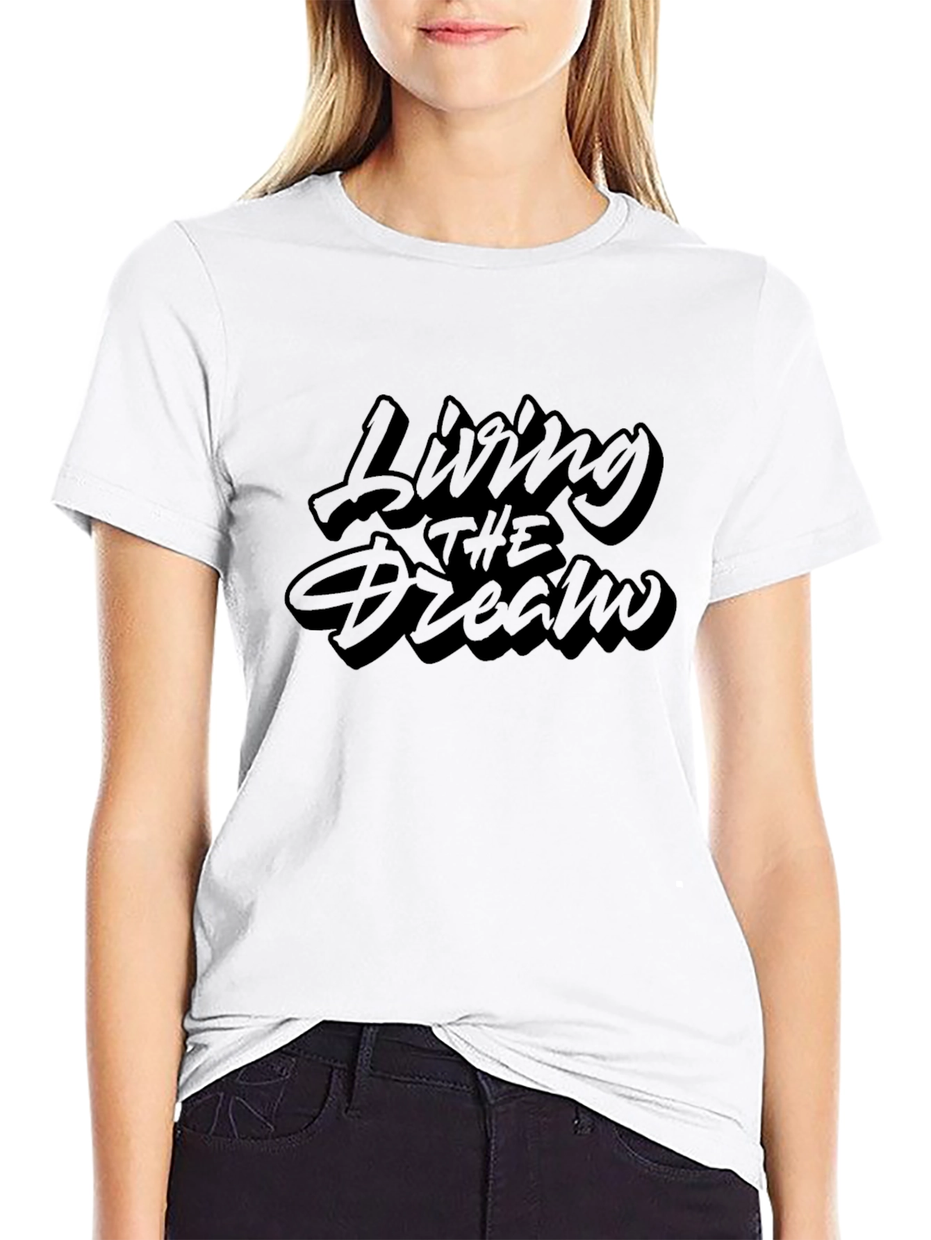 Living the Dream Black Graphic Tee