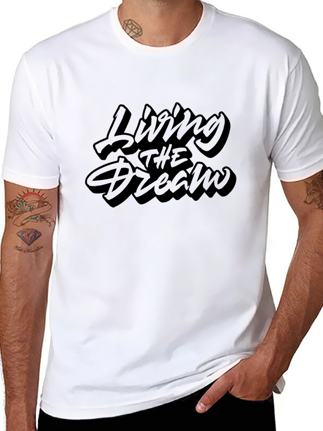 Living the Dream Black Graphic Tee