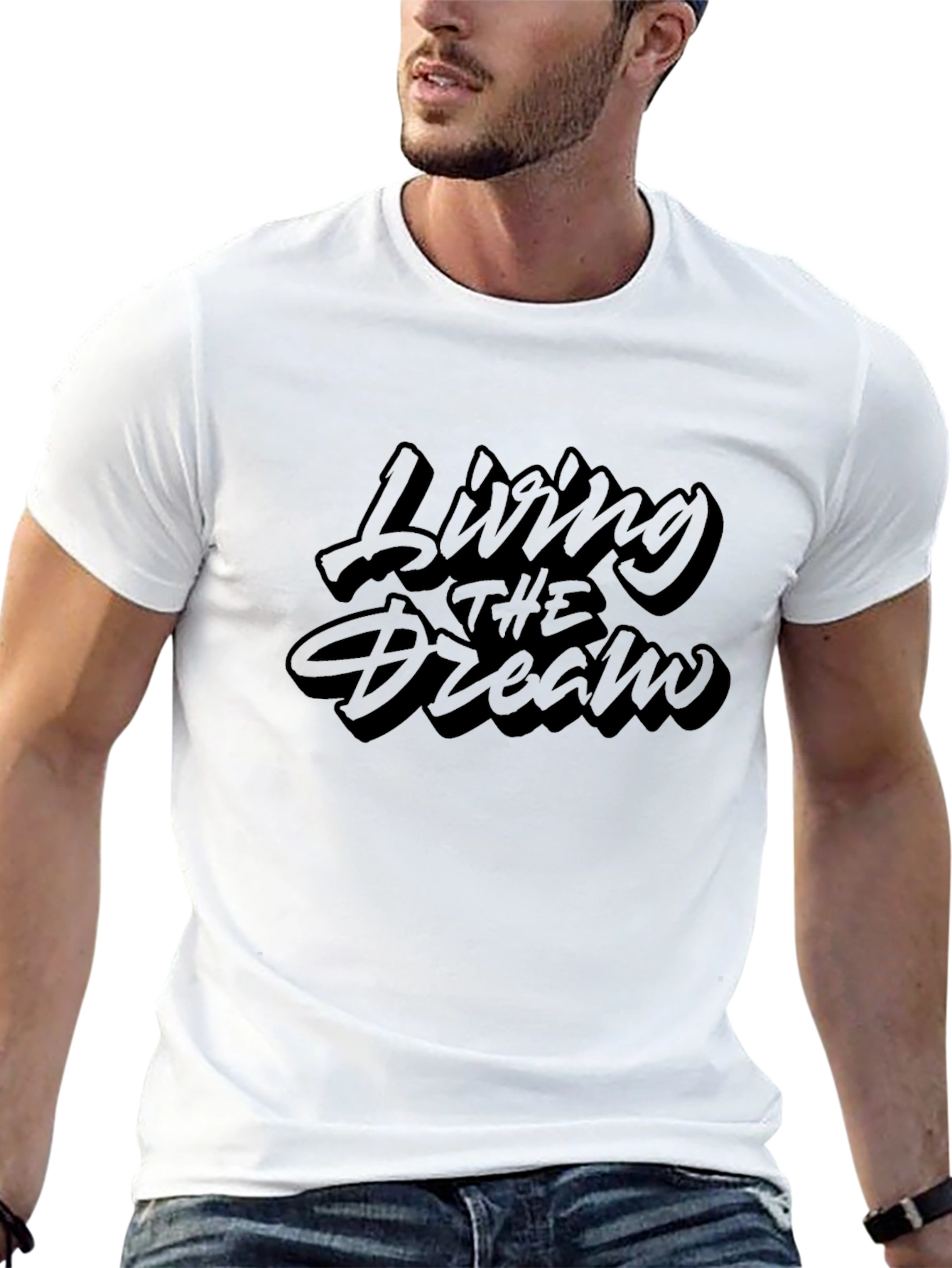Living the Dream Black Graphic Tee