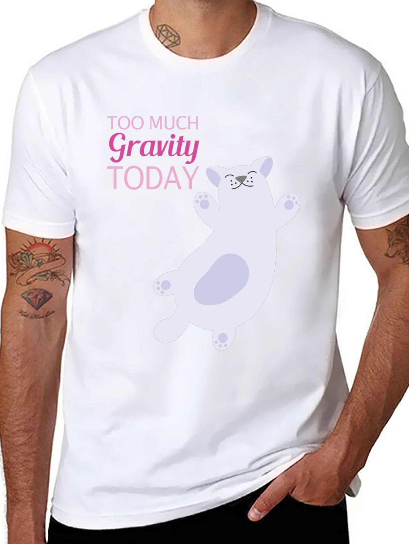 Gravity Cat Black T-Shirt