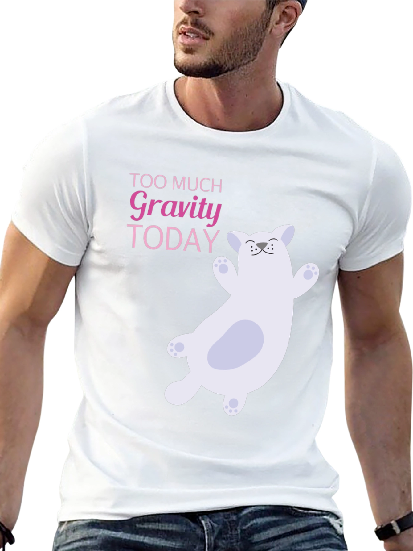 Gravity Cat Black T-Shirt