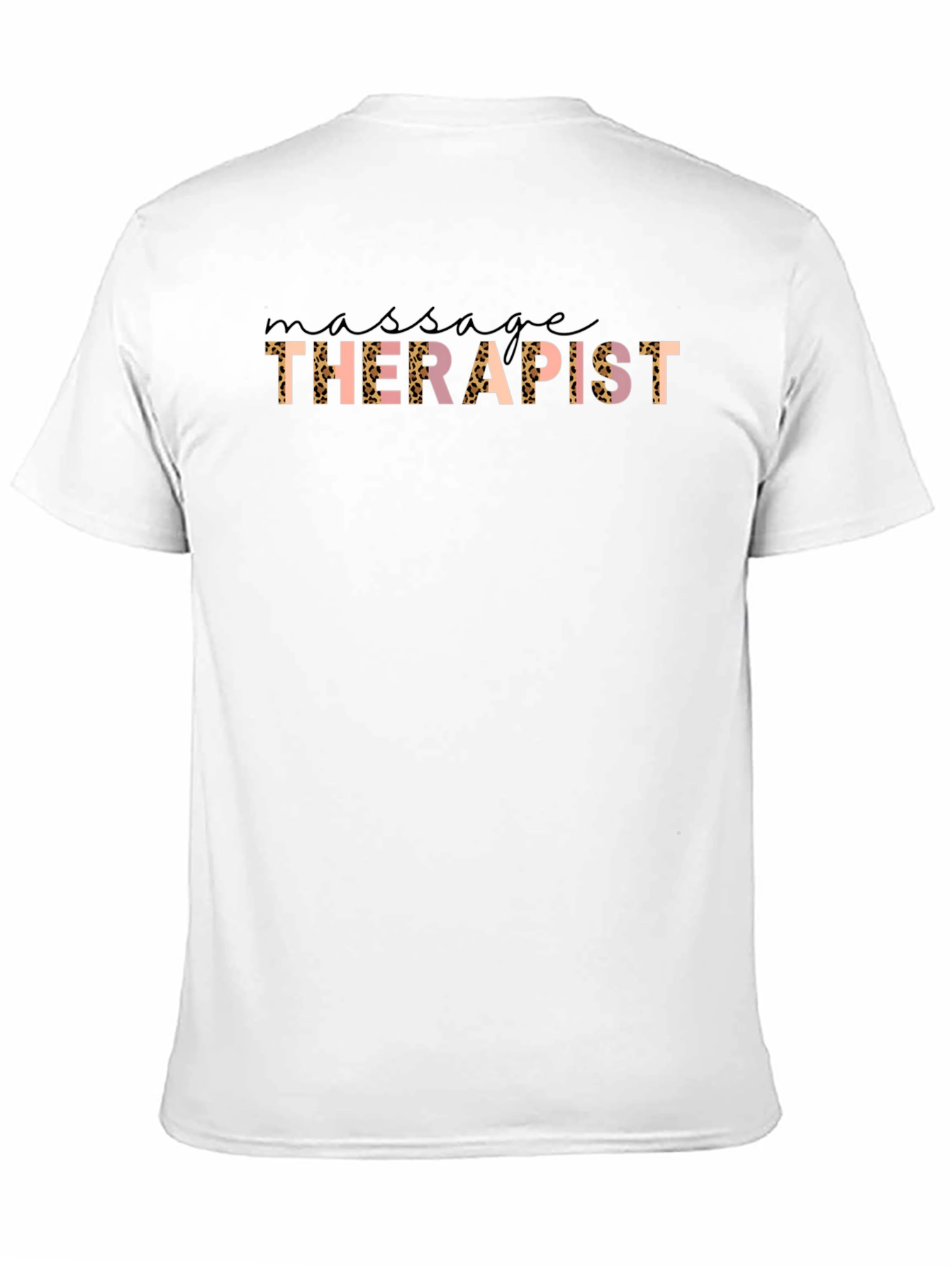 Massage Therapist Leopard Print Graphic Tee