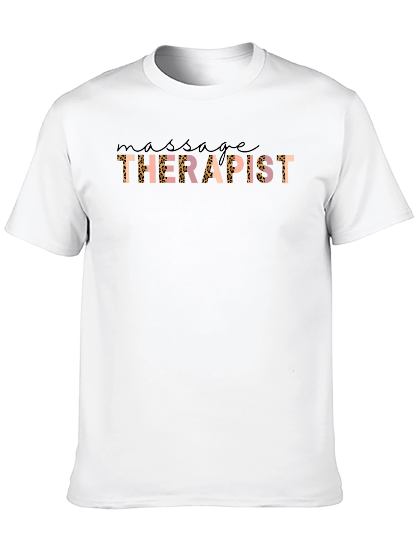 Massage Therapist Leopard Print Graphic Tee