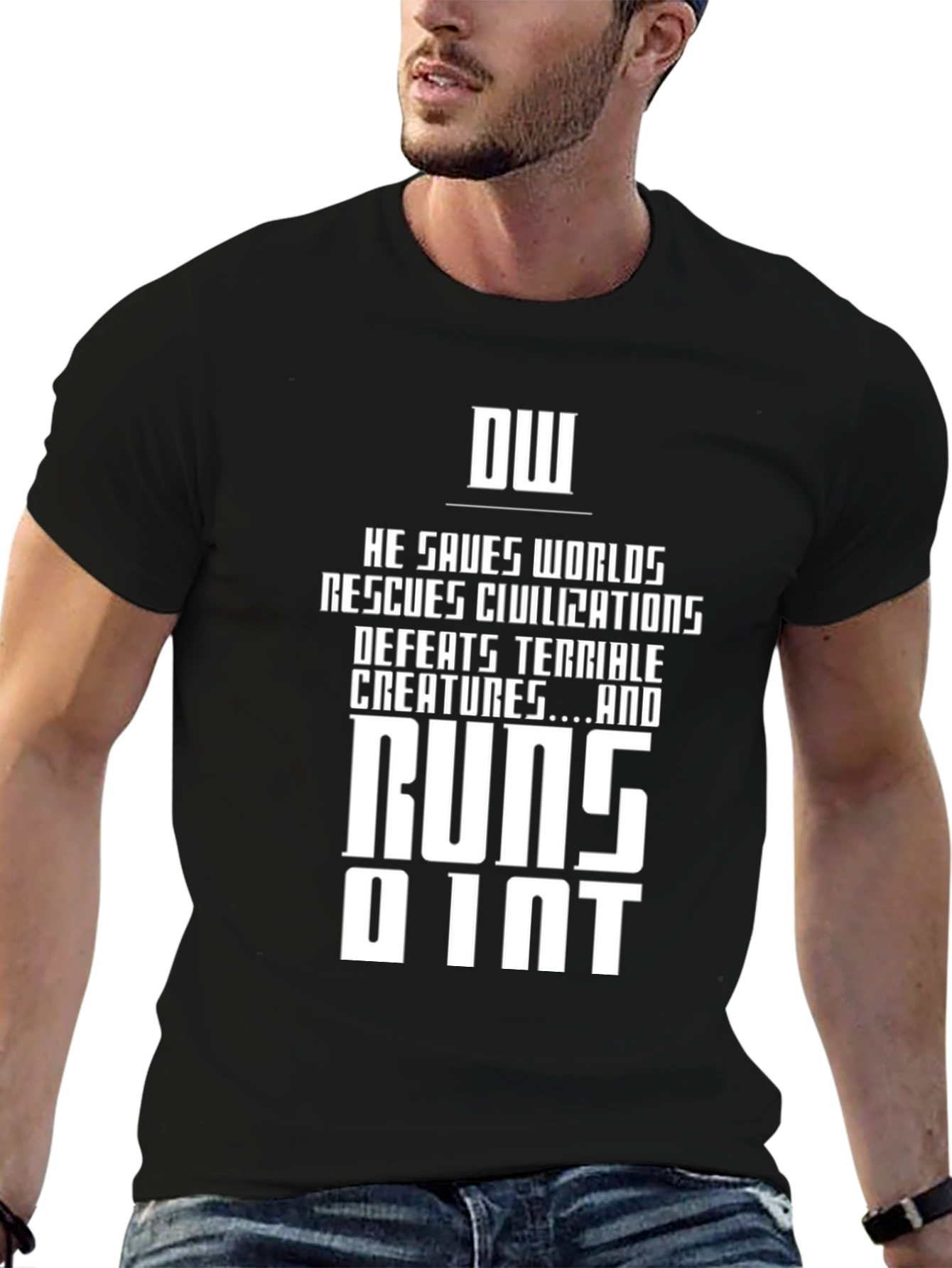 DW Runs on Int T-Shirt - Funny Geek Tee