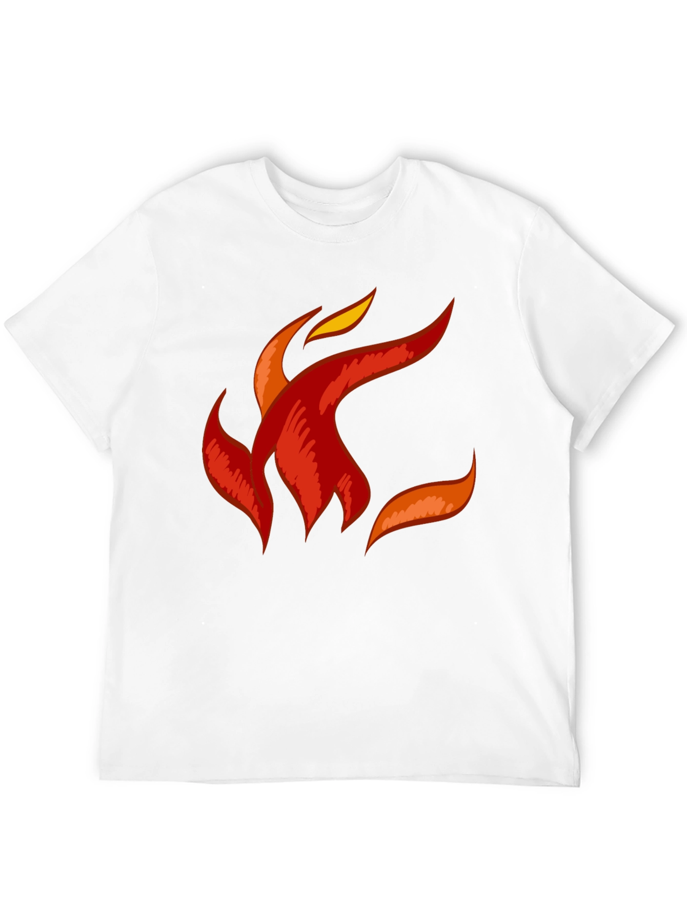 Fiery Flame Graphic Tee - Black Cotton Comfort