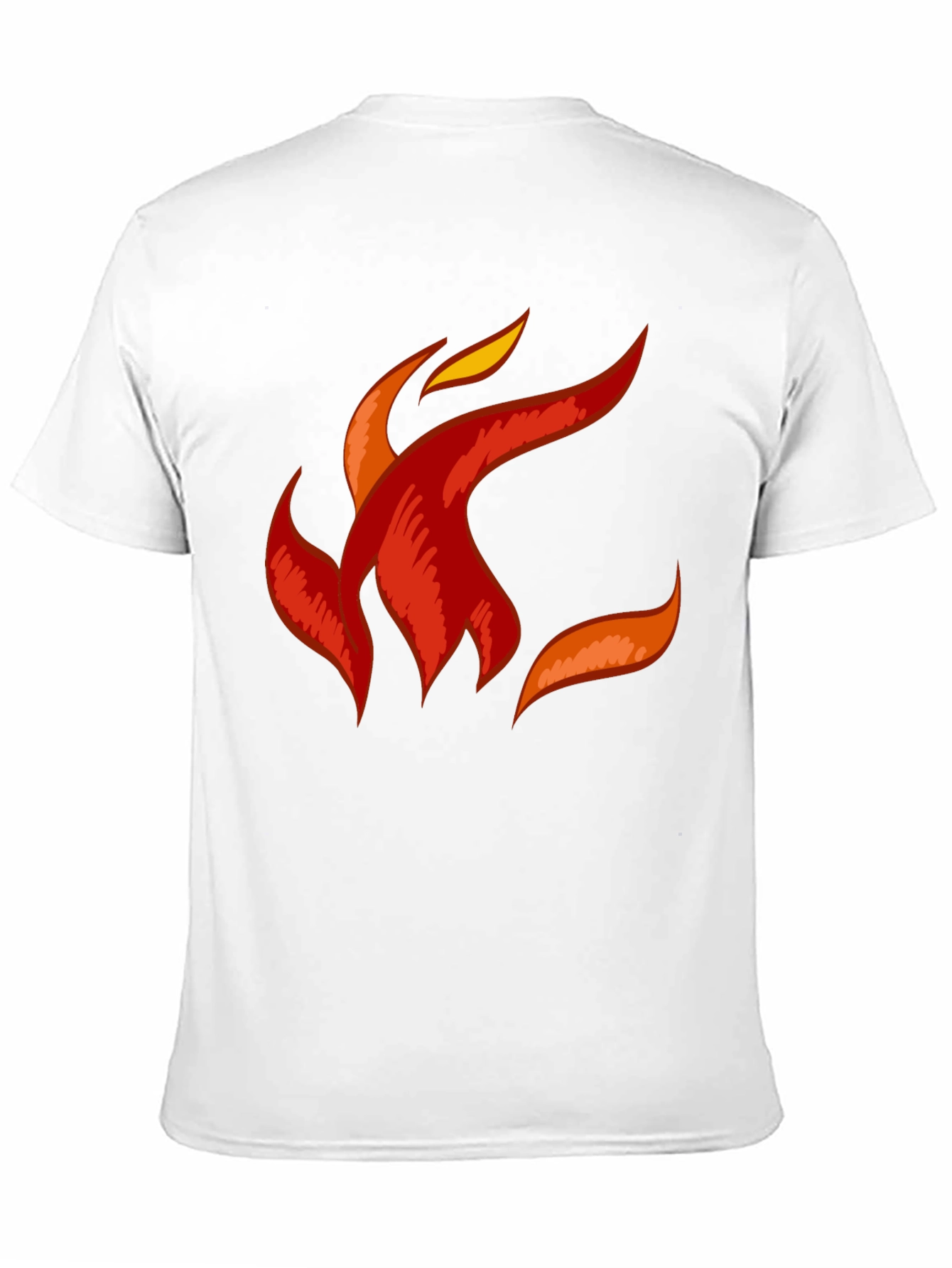 Fiery Flame Graphic Tee - Black Cotton Comfort