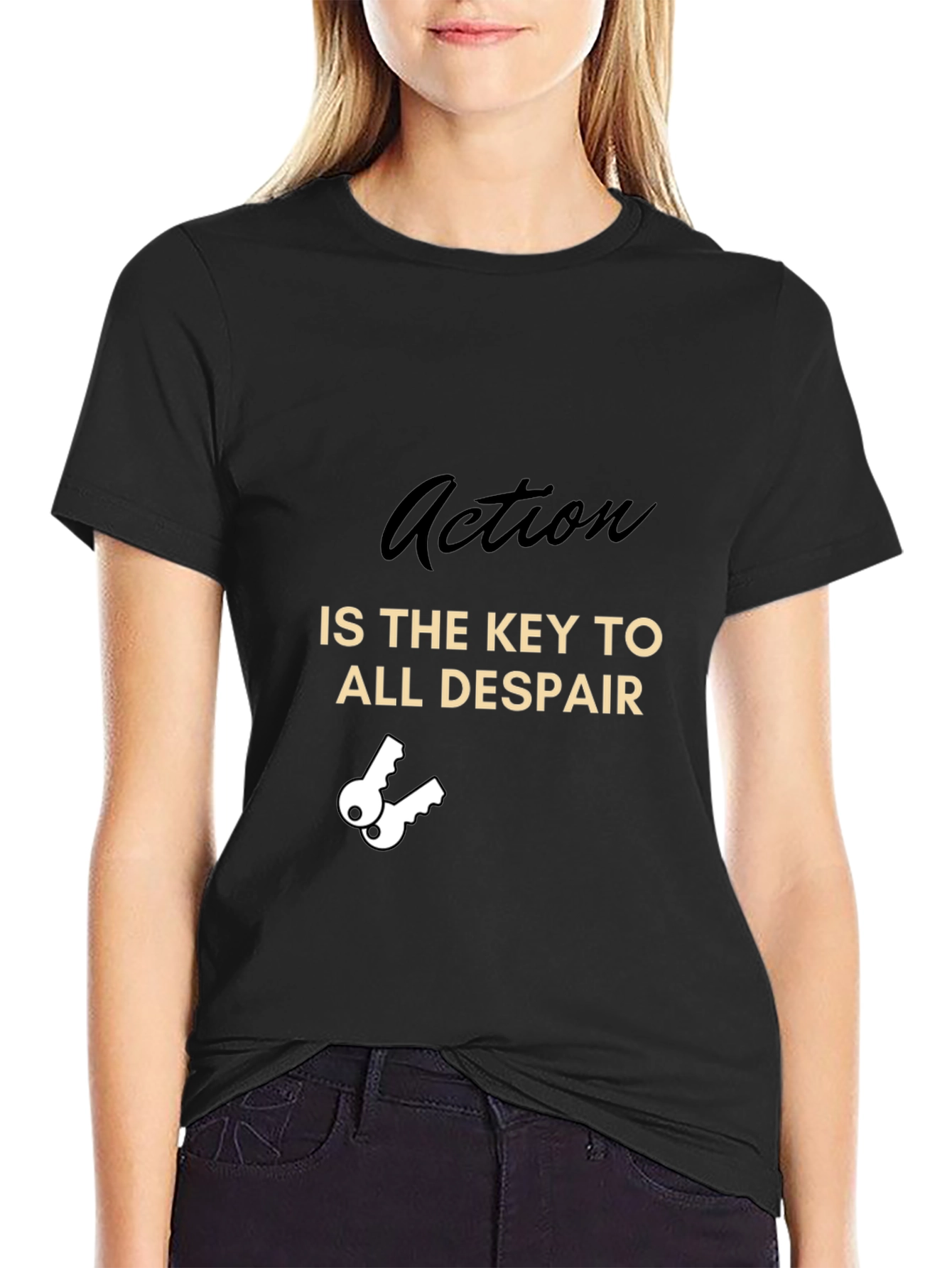 Action is the Key Graphic T-Shirt