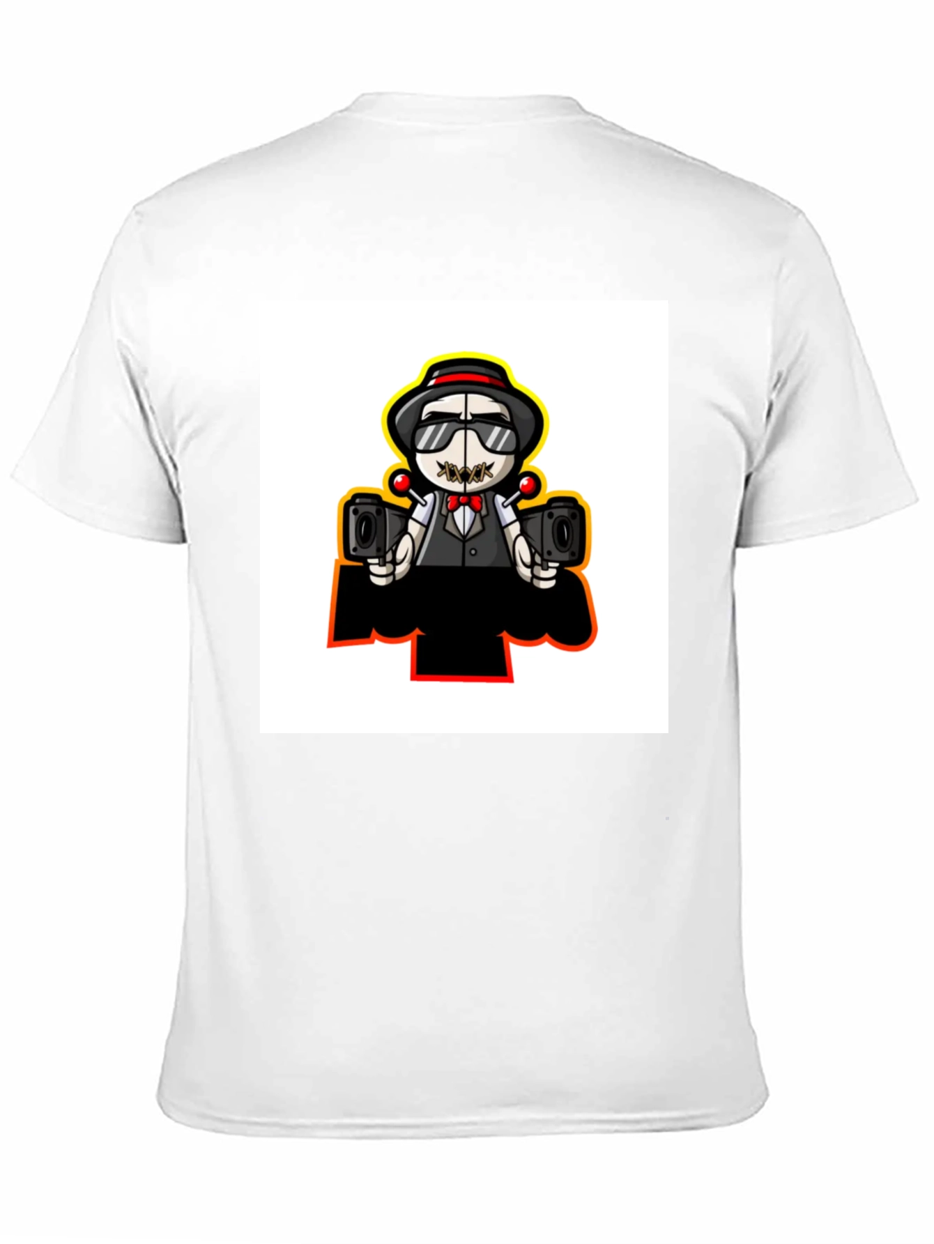Cartoon Character Graphic Print Black T-Shirt