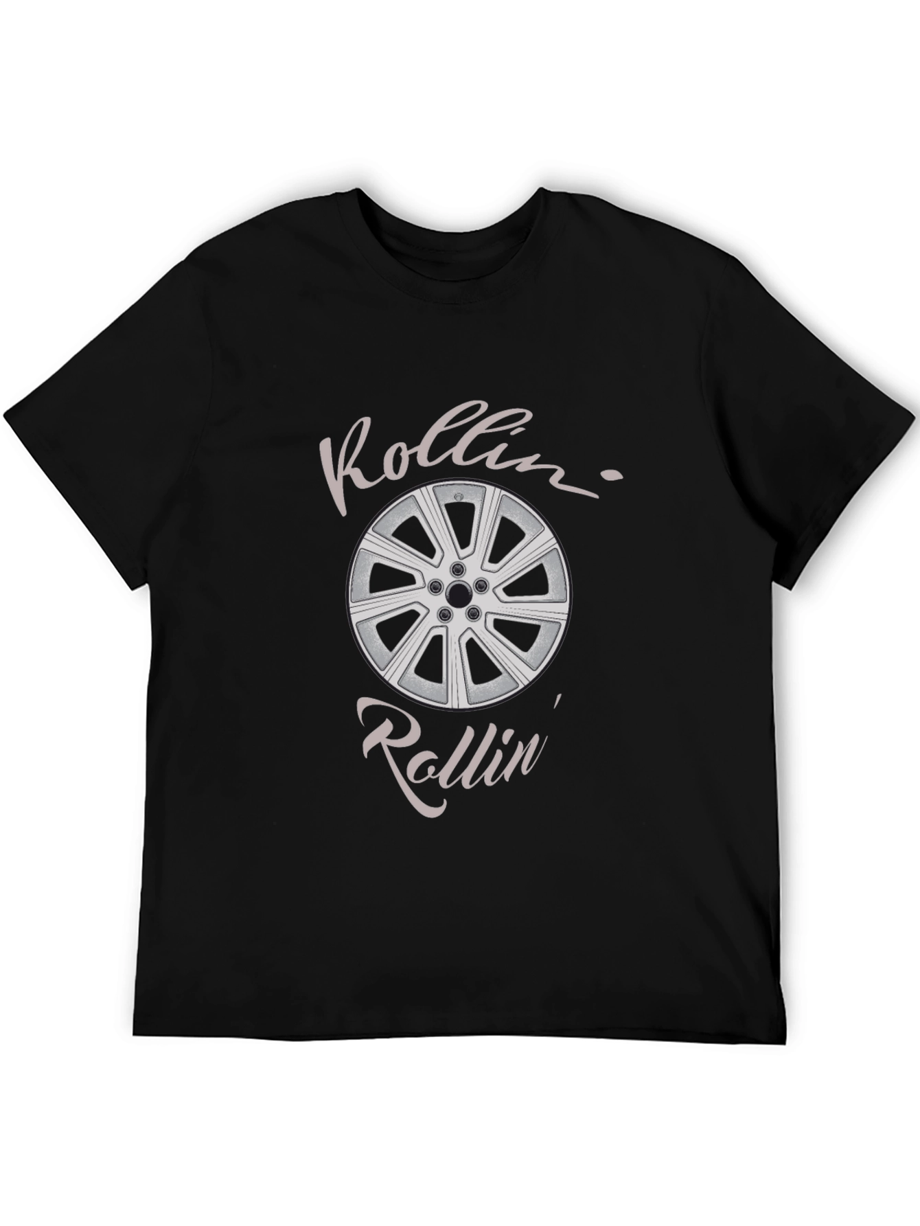 Rollin Car Wheel Graphic Tee - Black