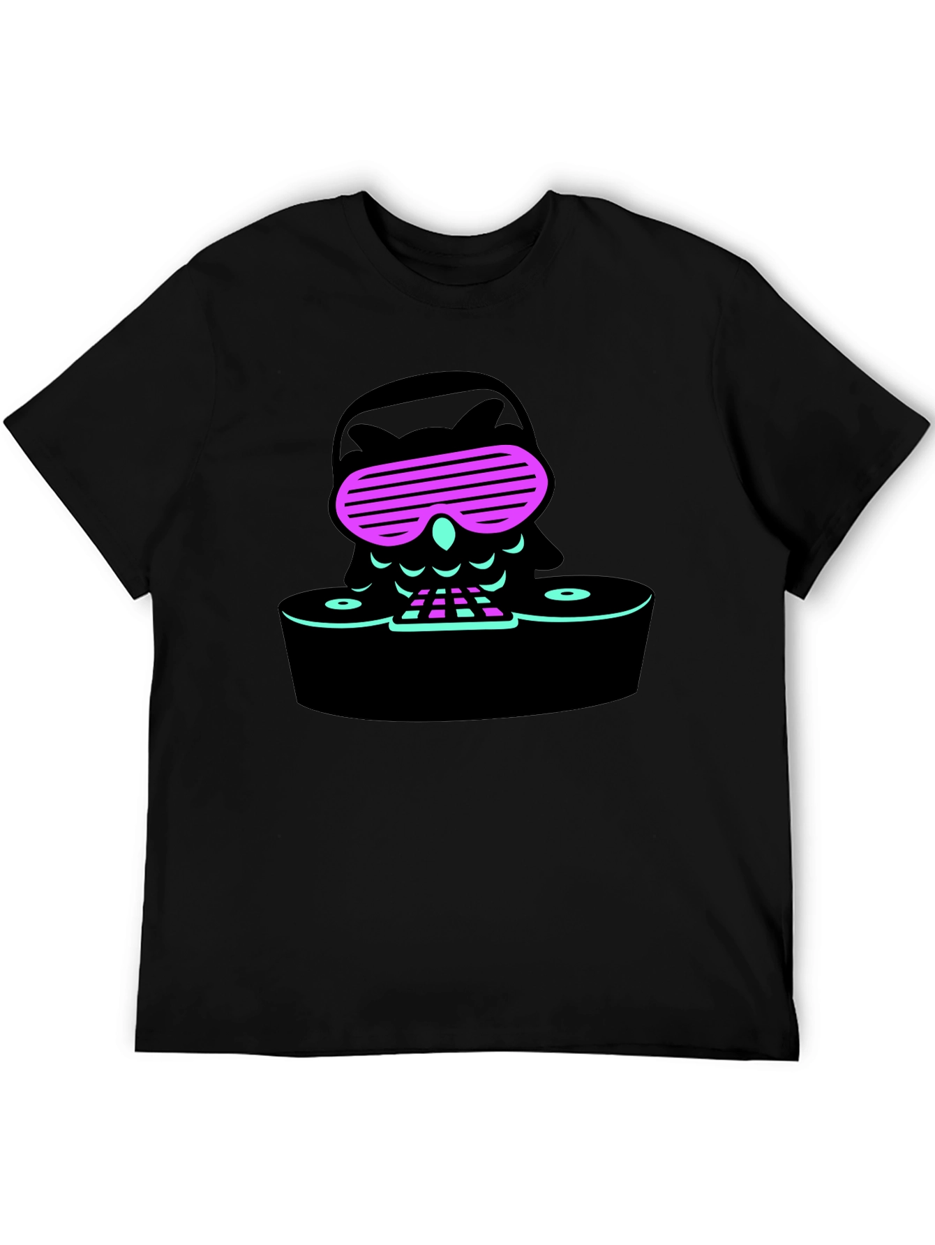 Cool Owl DJ Black T-Shirt