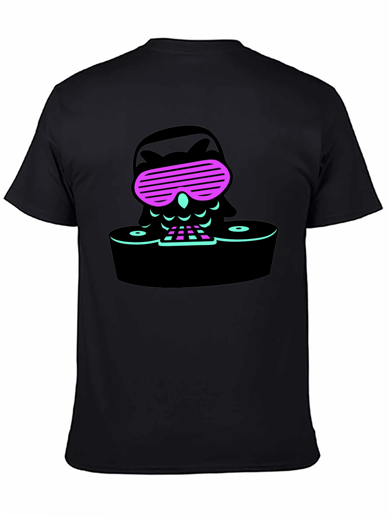Cool Owl DJ Black T-Shirt
