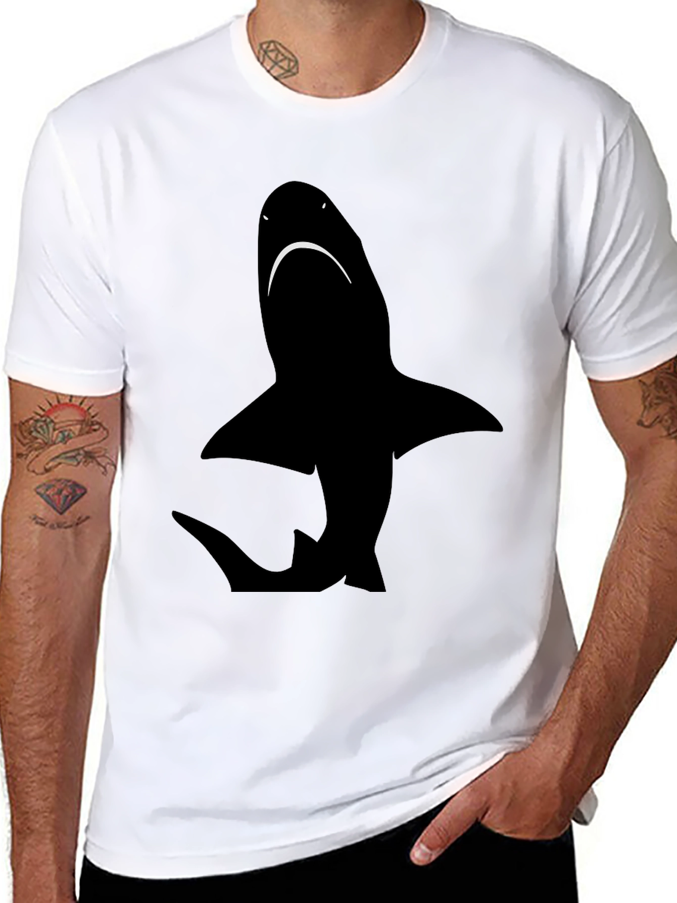 Black Shark Graphic T-Shirt - Cool & Casual