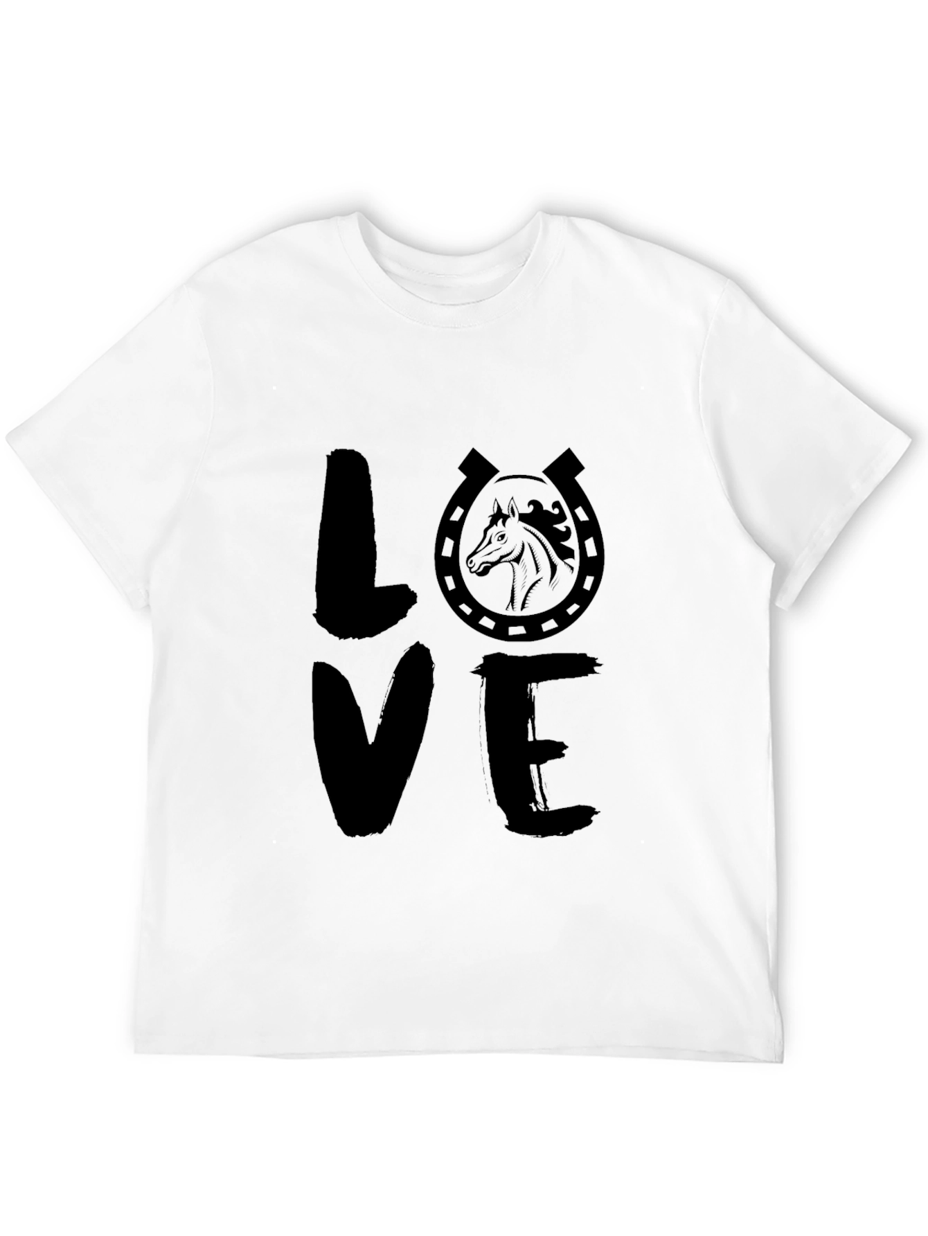 Horse Love T-Shirt - Horseshoe Animal Tee