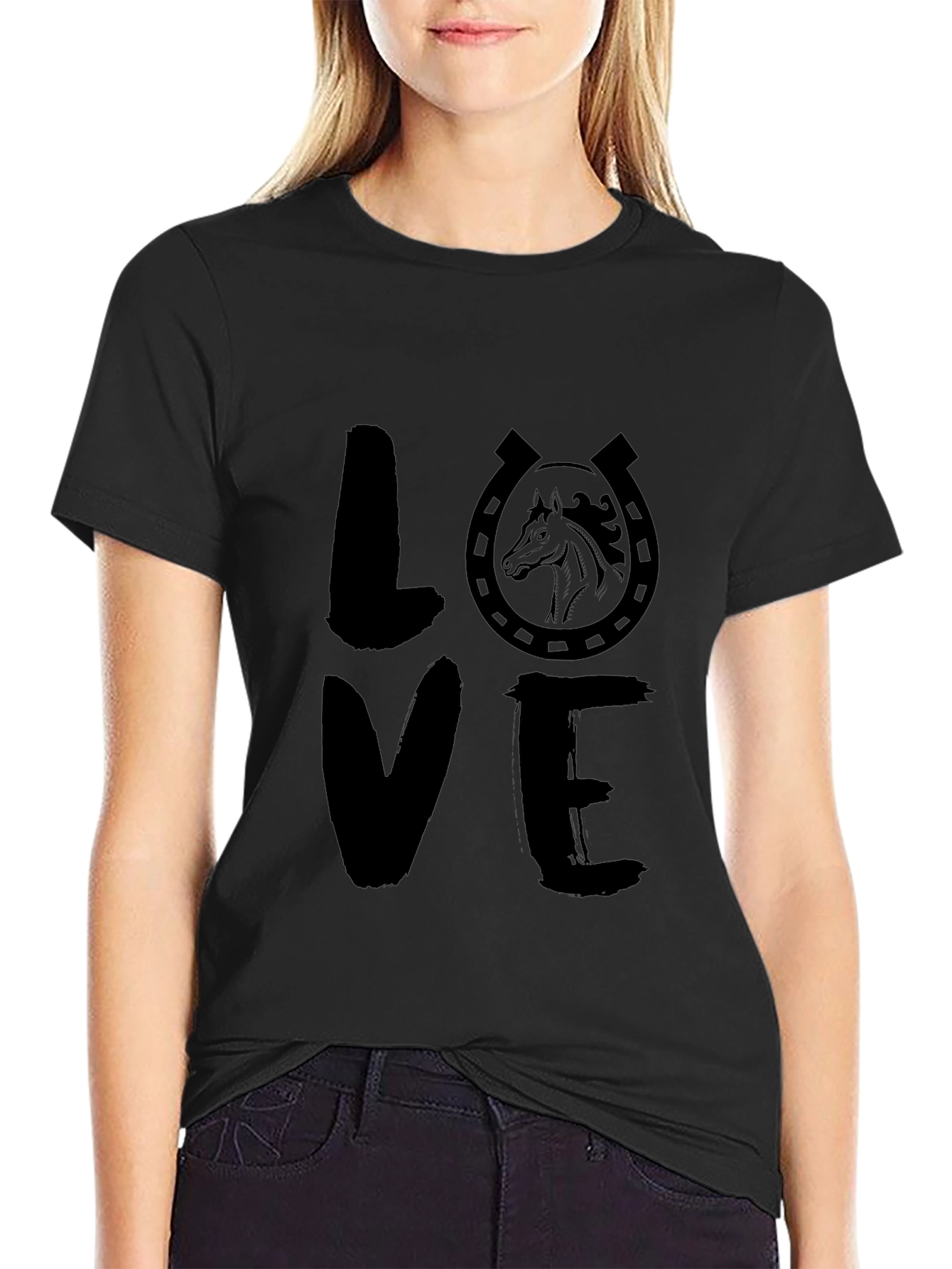 Horse Love T-Shirt - Horseshoe Animal Tee