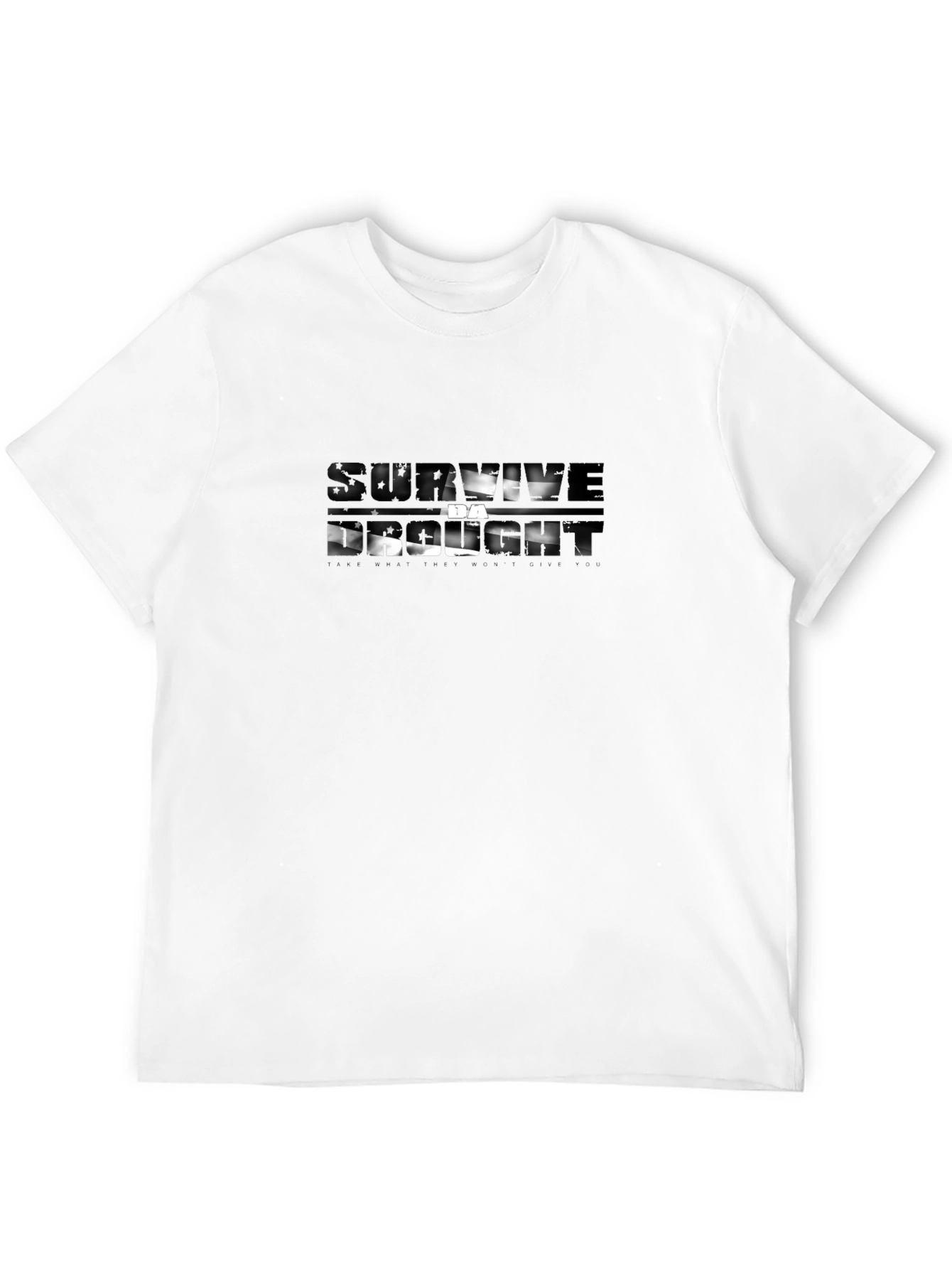 Patriotic Graphic Print Mens Black T-Shirt