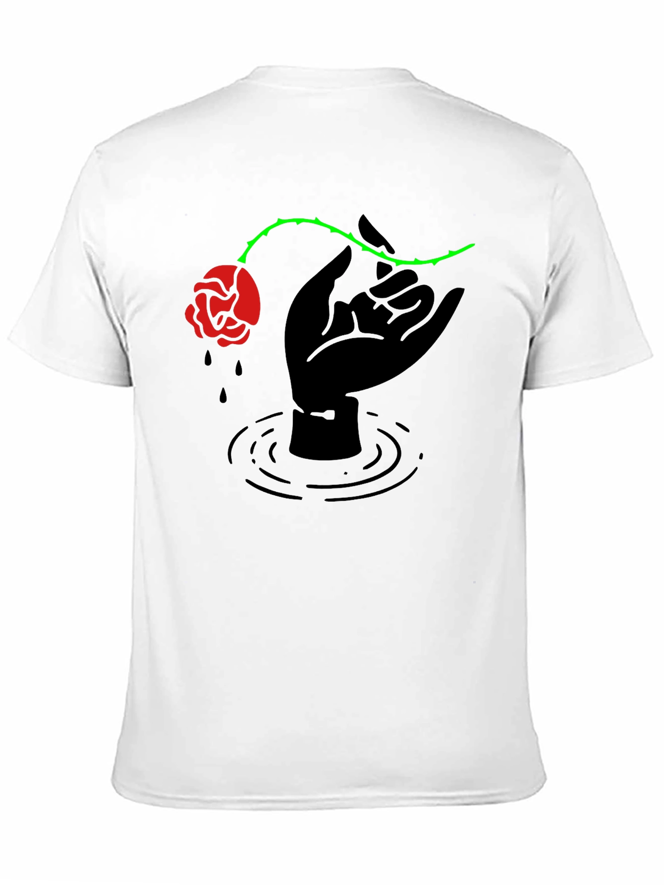 Rose Hand Graphic Tee - Edgy Streetwear