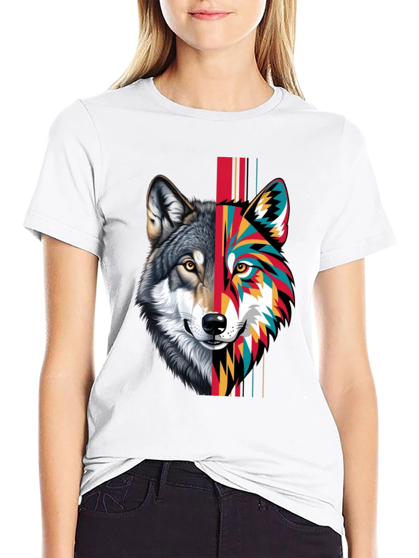 Wolf Graphic T-Shirt - Artistic Design Tee