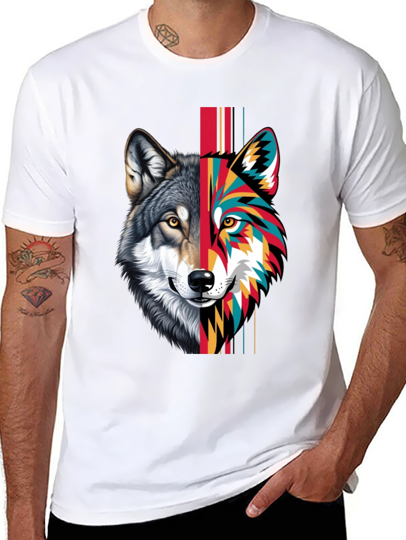 Wolf Graphic T-Shirt - Artistic Design Tee
