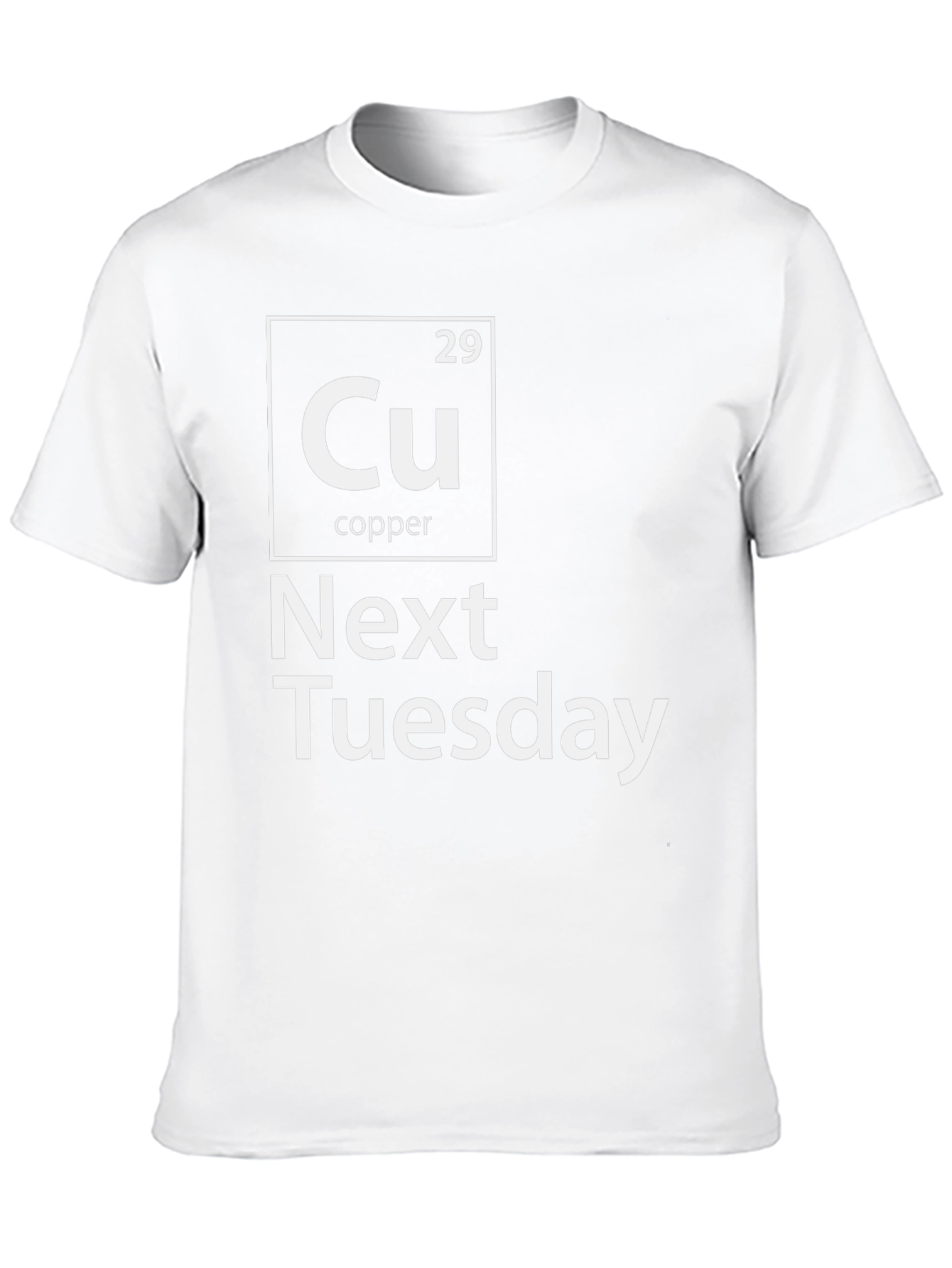 Cu Next Tuesday Graphic T-Shirt Funny Periodic Table Tee