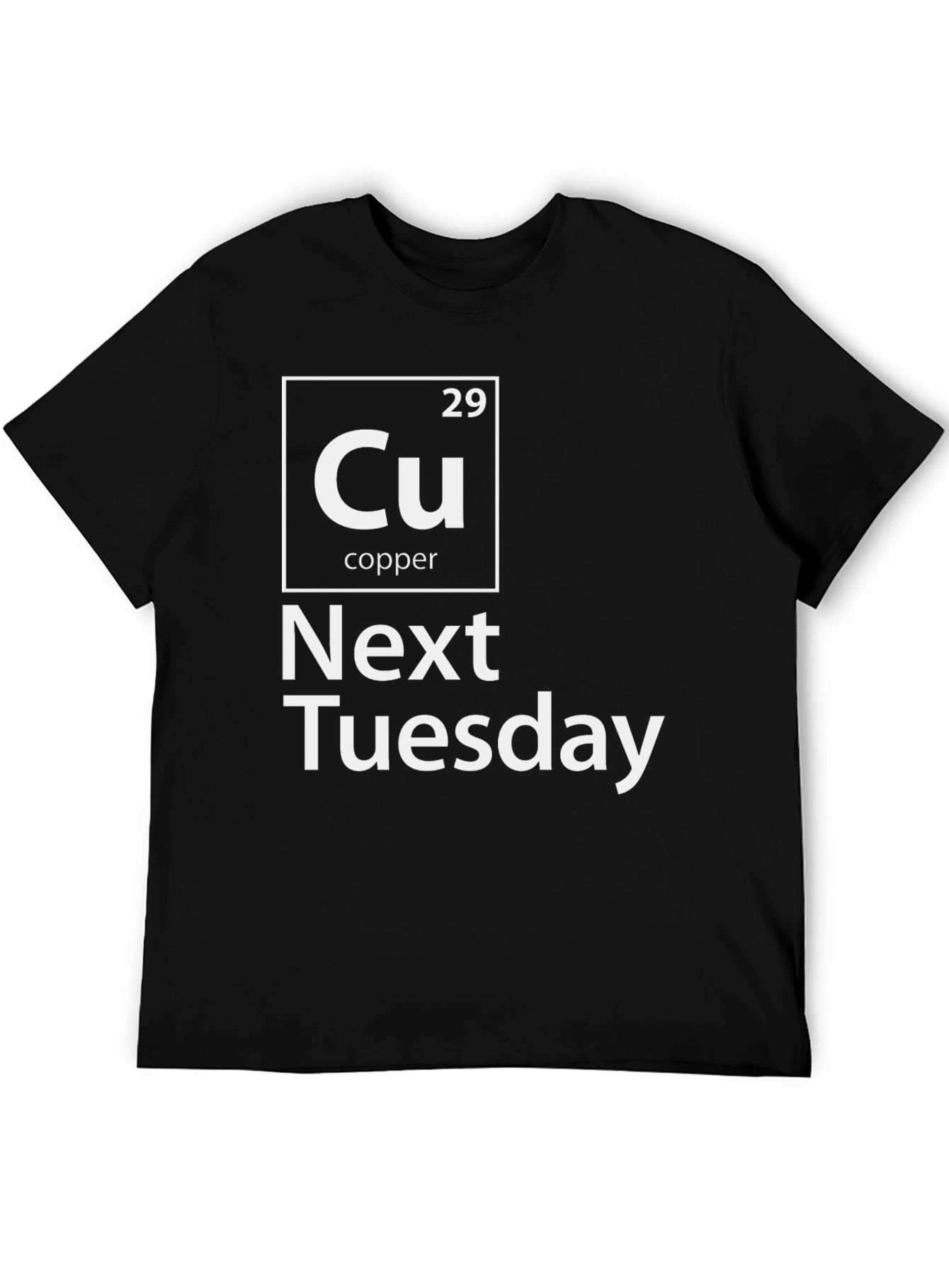 Cu Next Tuesday Graphic T-Shirt Funny Periodic Table Tee